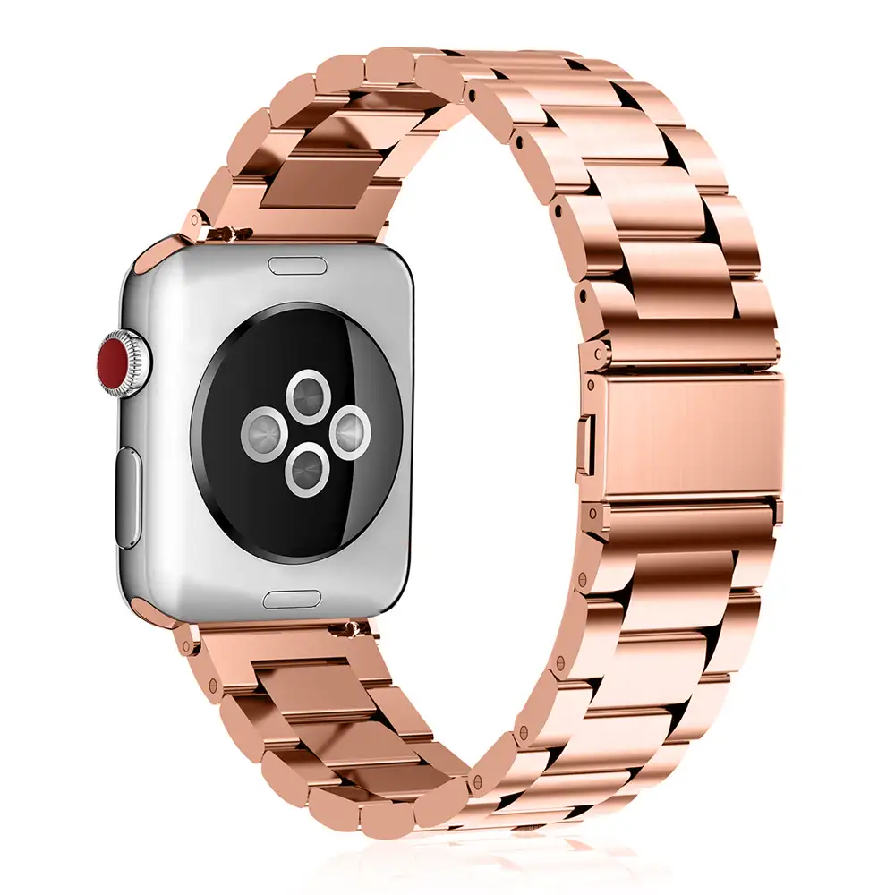 Correa metálica tipo Oyster de acero inoxidable Compatible iWatch 42mm / 44mm