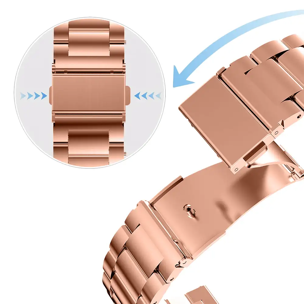 Correa metálica tipo Oyster de acero inoxidable Compatible iWatch 42mm / 44mm