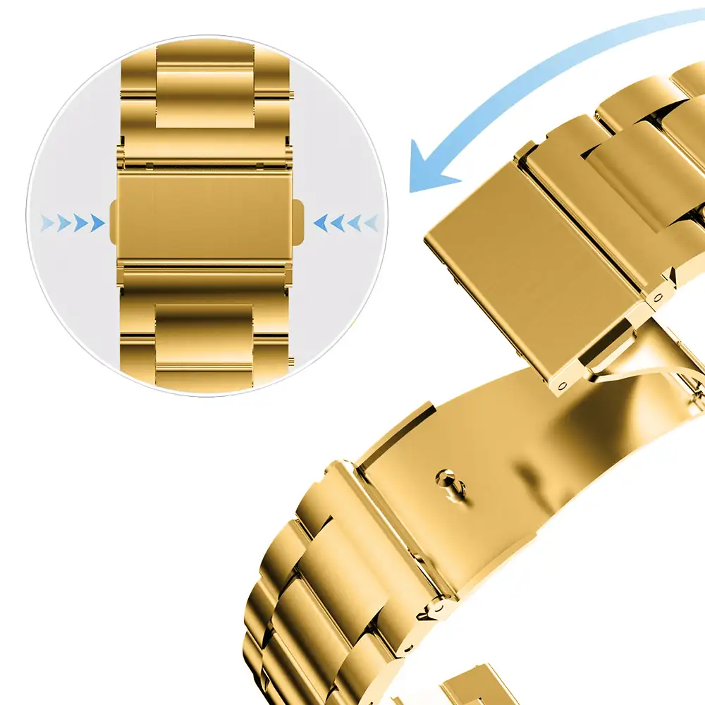 Correa metálica tipo Oyster de acero inoxidable Compatible iWatch 42mm / 44mm