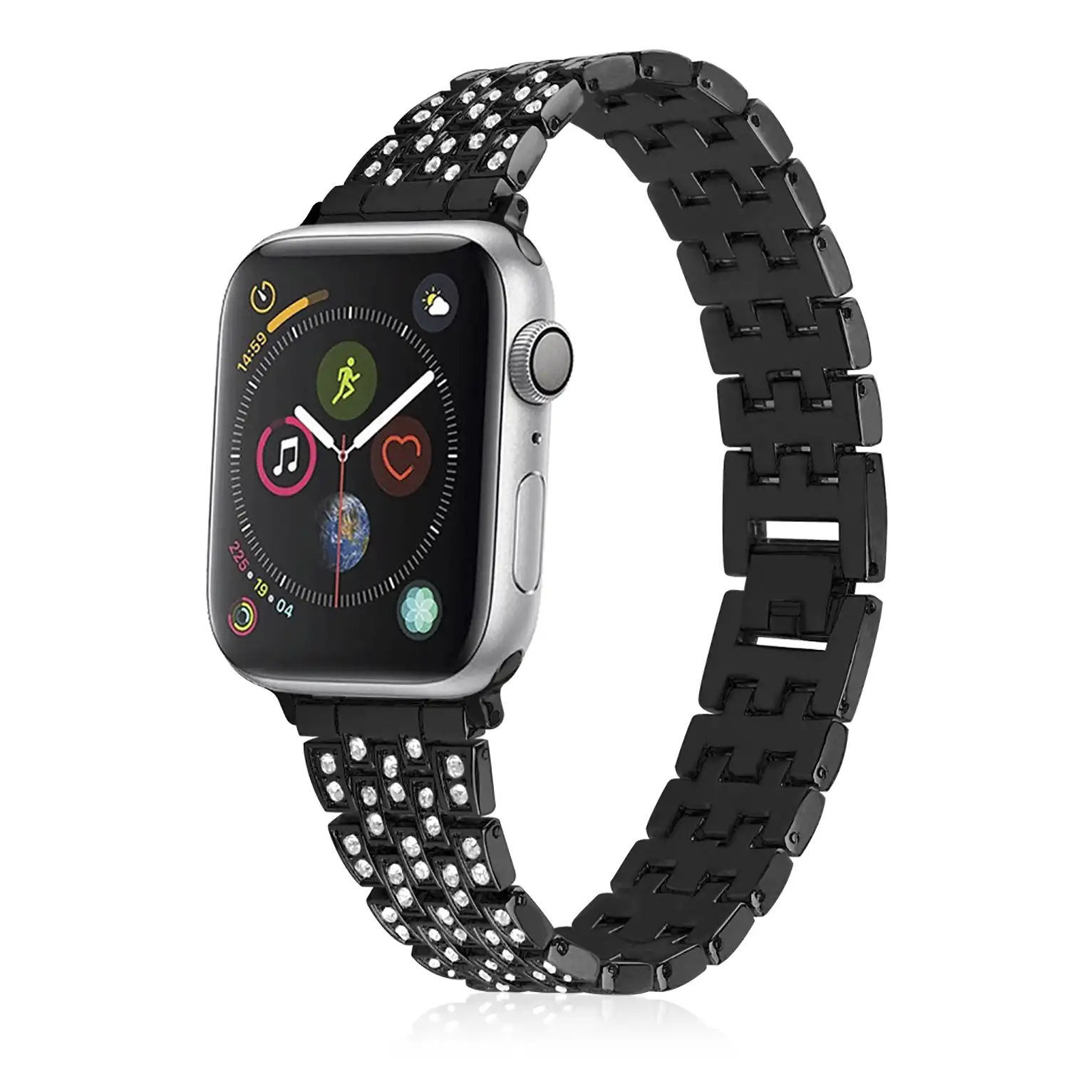 Correa de metal con brillantes Compatible Apple Watch 38/40/41mm