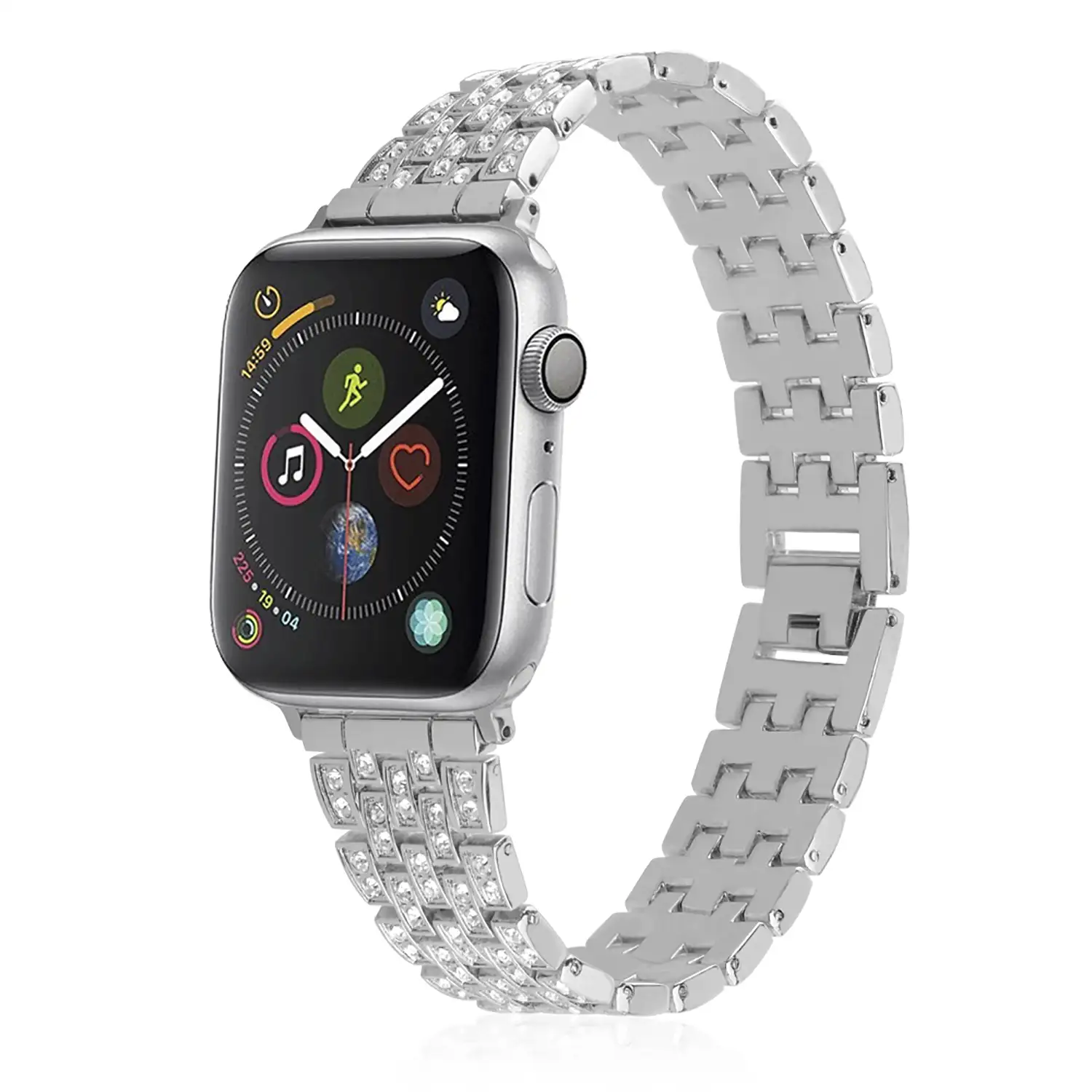 Correa de metal con brillantes Compatible Apple Watch 38/40/41mm