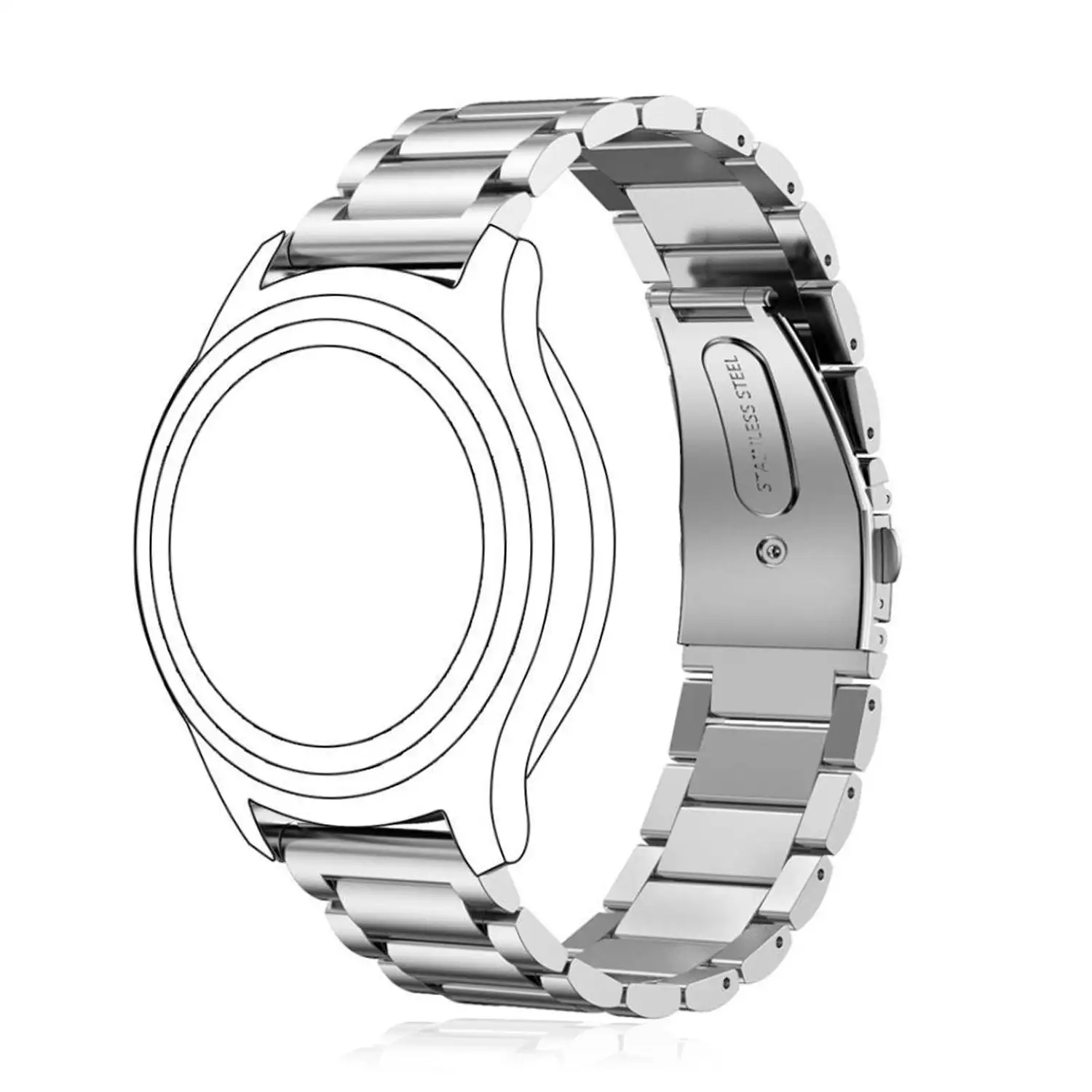 Correa universal de acero inoxidable para relojes de 20mm.Sistema Quick Release de fácil cambio.