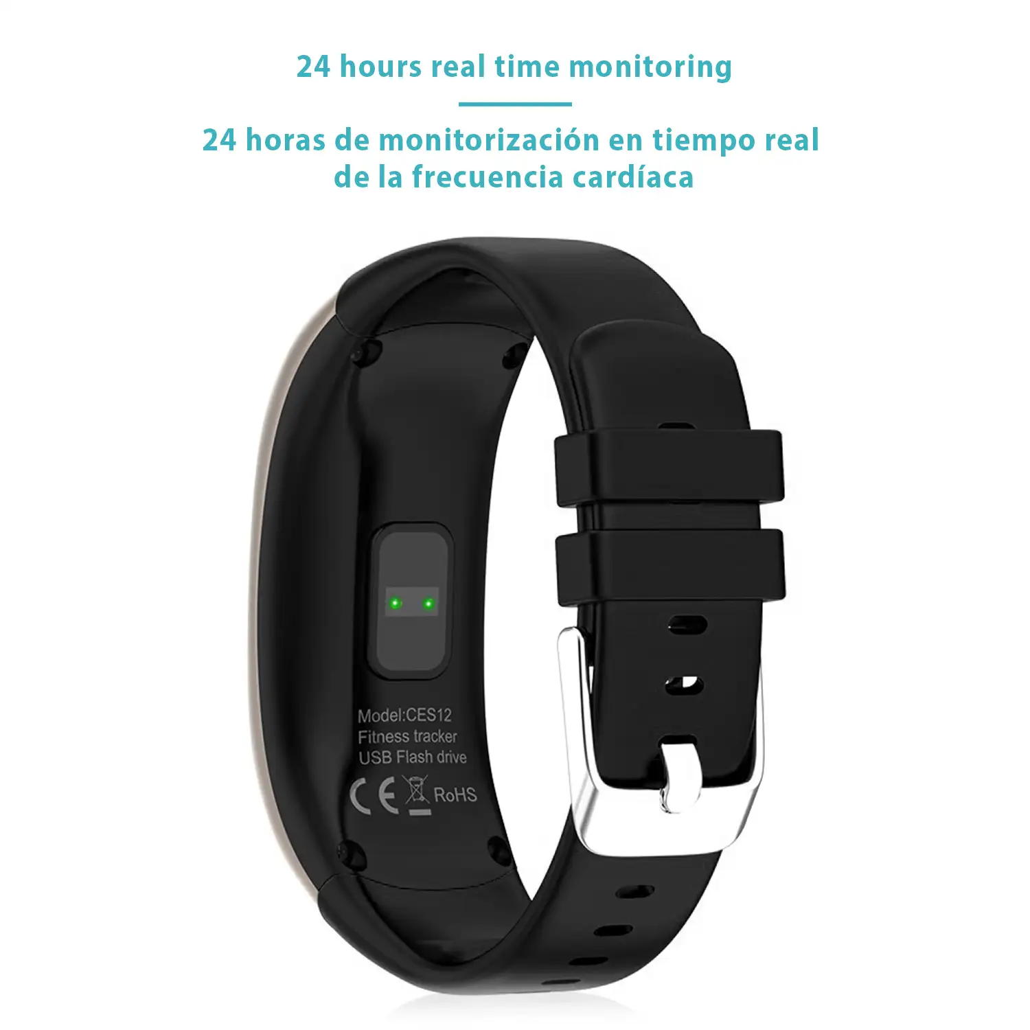 Brazalete inteligente CES12 con Pendrive incorporado 32GB, modo multideporte, sumergible