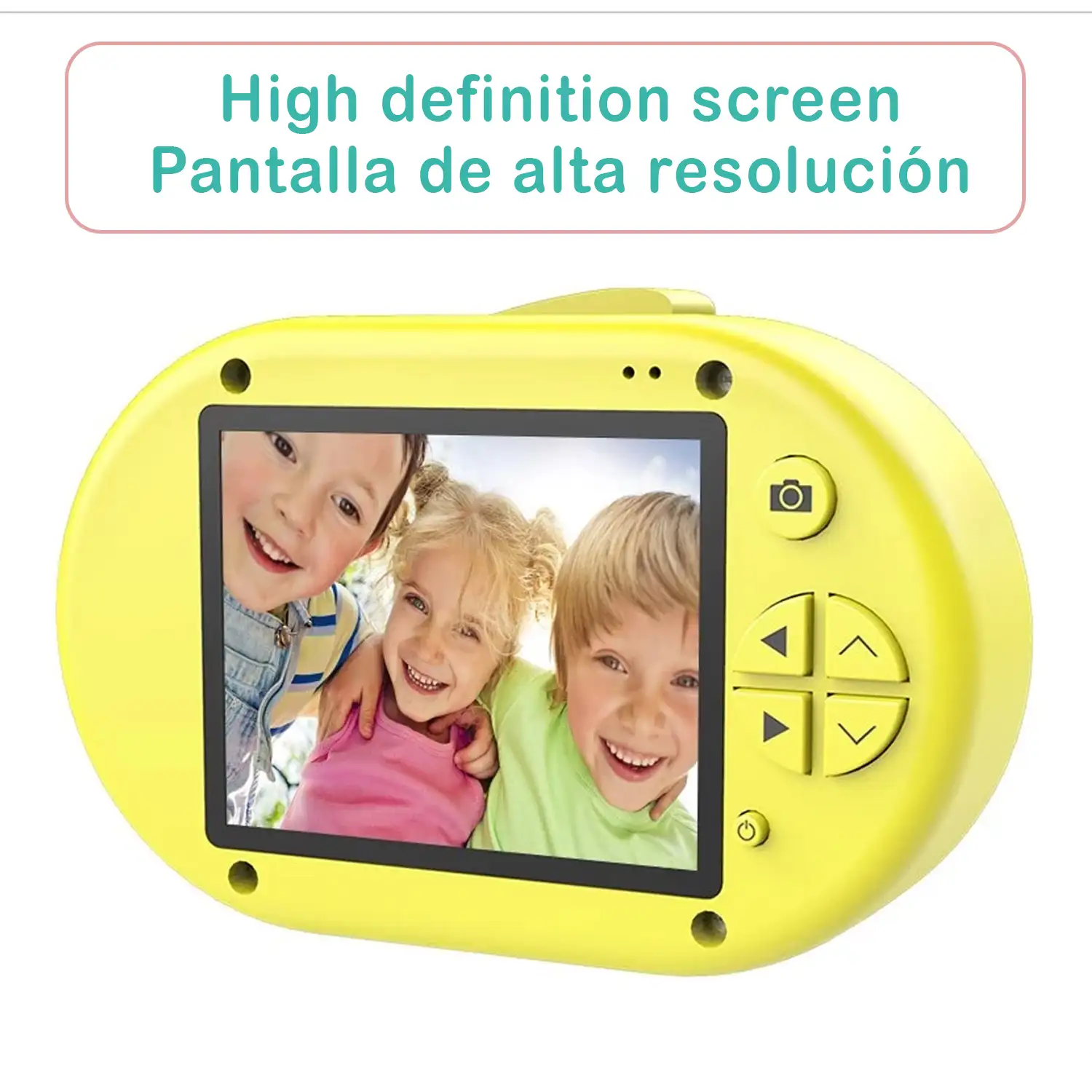 Cámara de fotos y videos para niños diseño pajarito. Full HD1080 y 12 megapíxeles