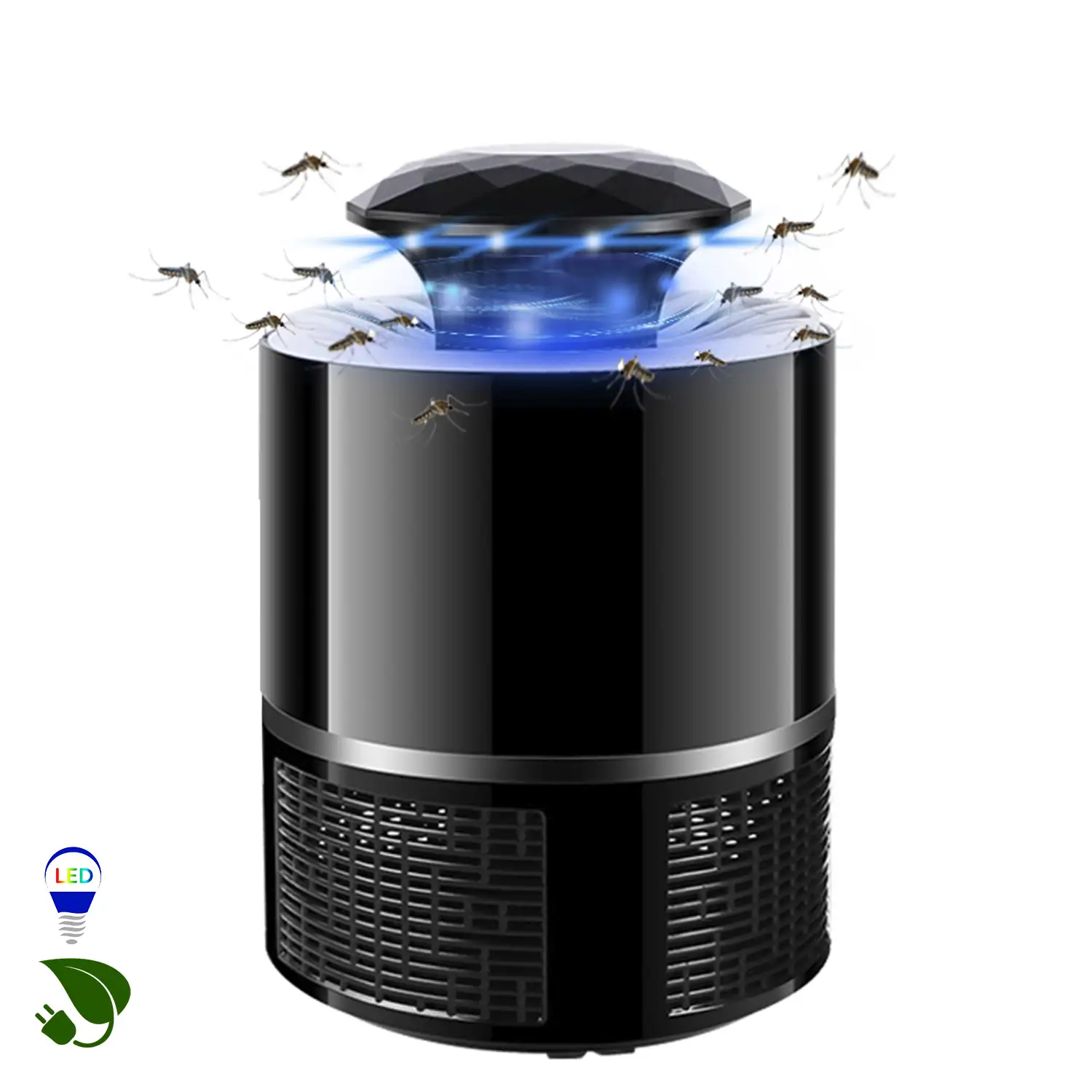 Atrapa mosquitos USB con luces led y aspirador