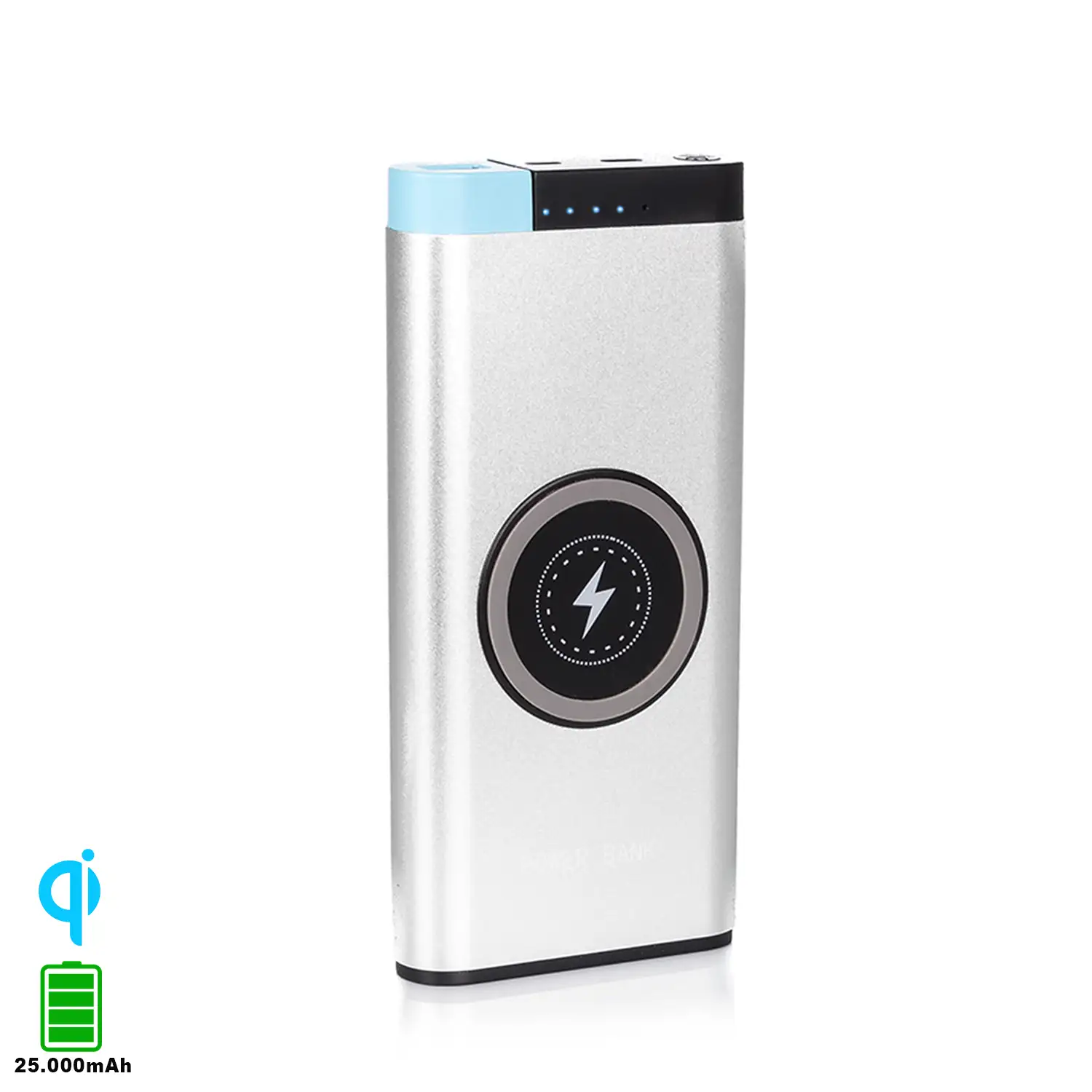 PowerBank P32 Inalámbrico Qi de 25.000 mAh con salida USB de 2.1A