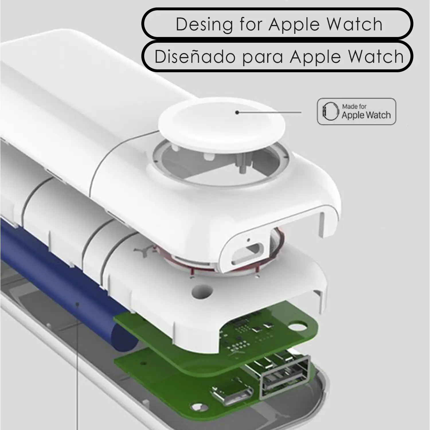PowerBank para Apple Watch de 10.000mAh salida USB 1A