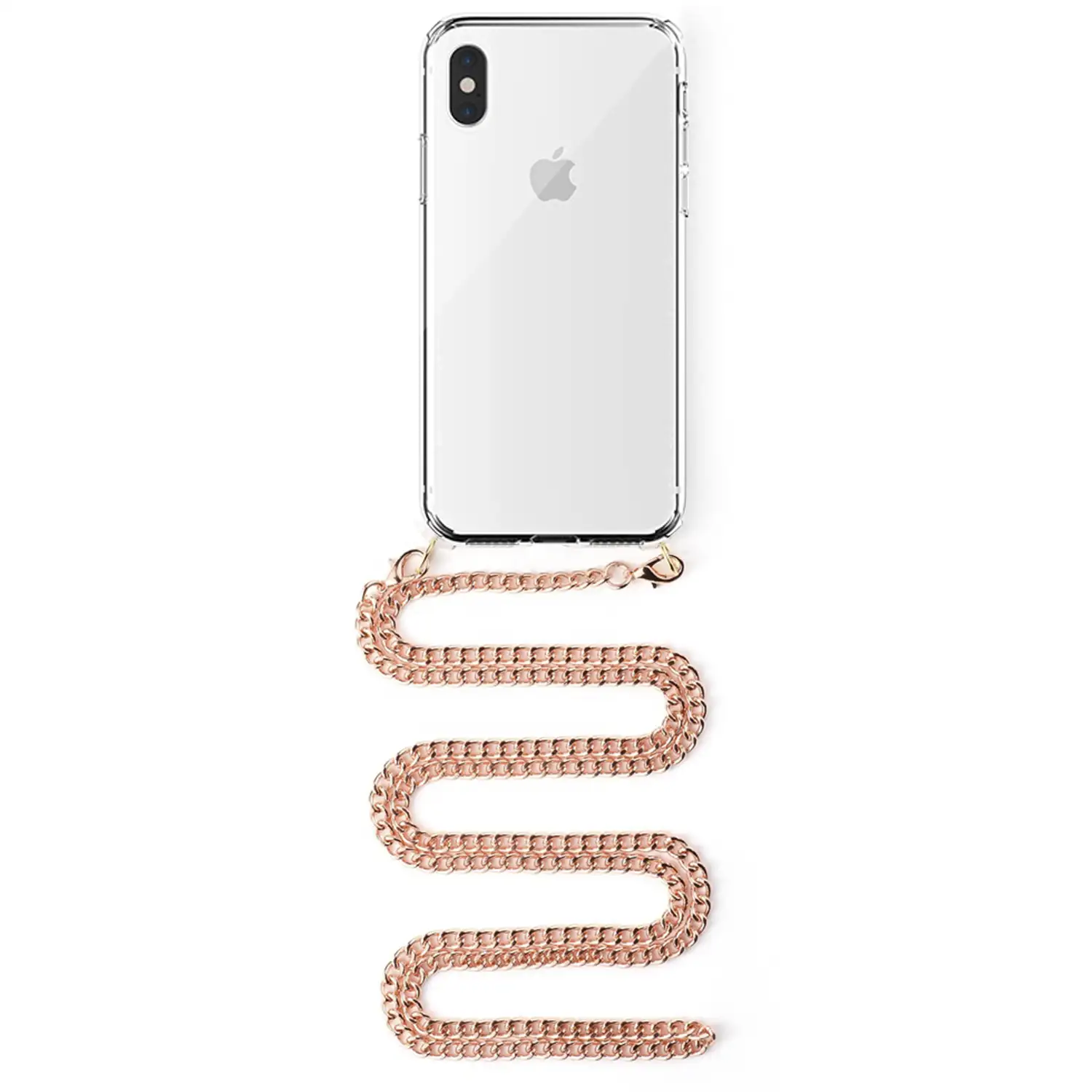 imponer Muestra Ponte de pie en su lugar Carcasa transparente iPhone XS Max con colgante cadena metálica. Accesorio  de moda, ajuste perfecto y máxima