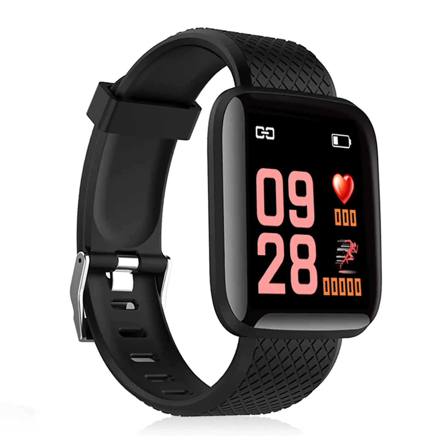 Brazalete inteligente ID116 Bluetooth 4.0 pantalla color, monitor cardiaco, pulso y modo multideporte