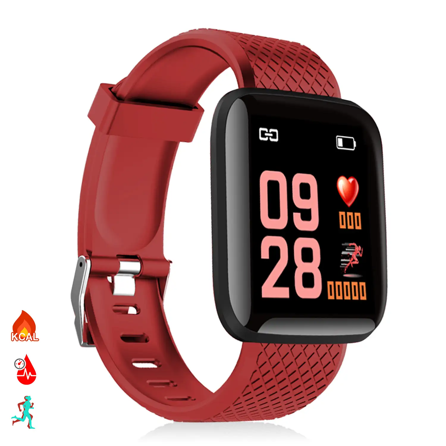 Brazalete inteligente ID116 Bluetooth 4.0 pantalla color, monitor cardiaco, pulso y modo multideporte