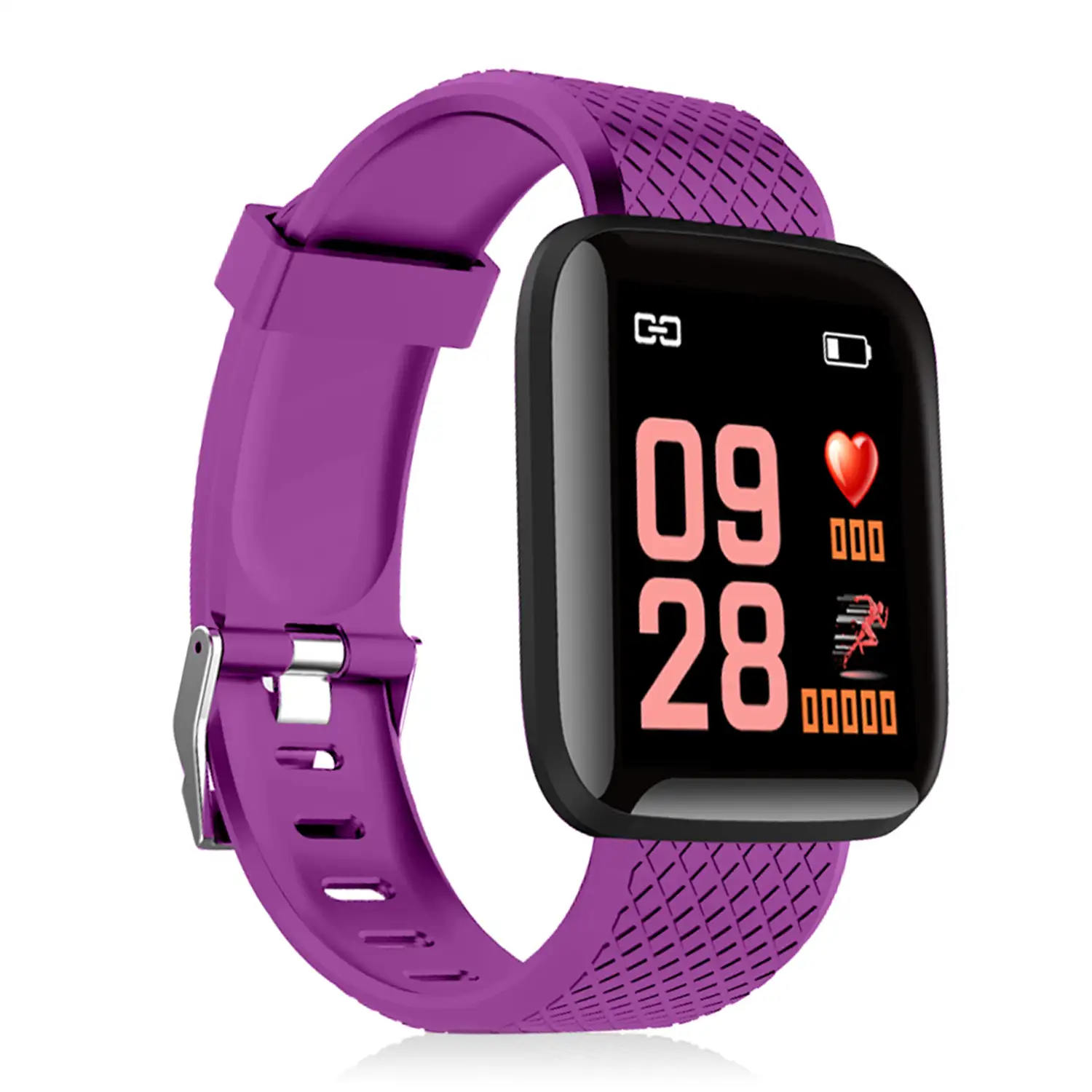 Brazalete inteligente ID116 Bluetooth 4.0 pantalla color, monitor cardiaco, pulso y modo multideporte