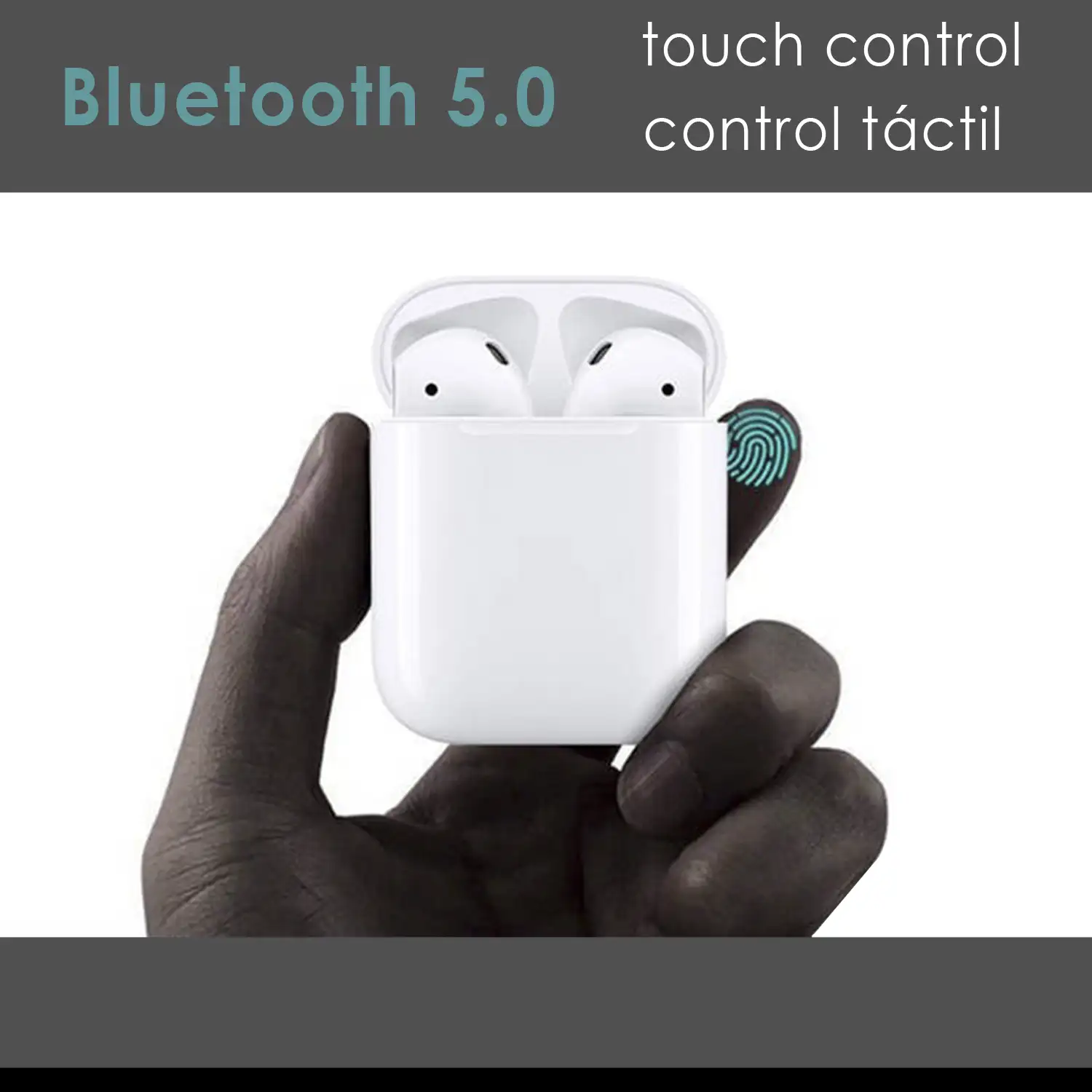 Auriculares Bluetooth i20-TWS con ventana Pop-UP, funda de silicona