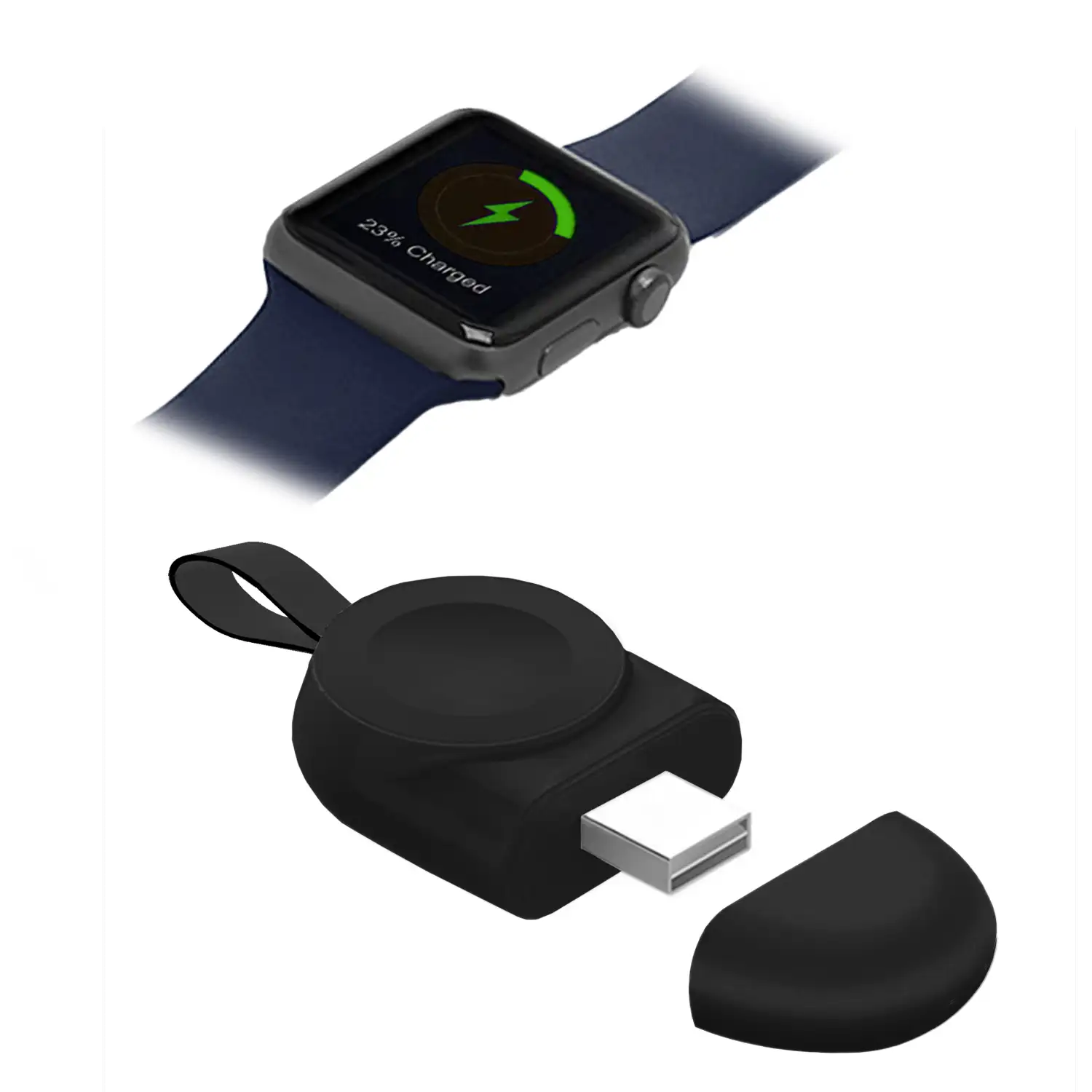 Cargador compacto de viaje USB compatible con Apple Watch iWatch