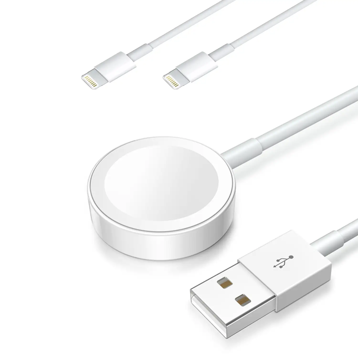 Cargador Doble Lightning y Base de carga compatible con Apple Watch