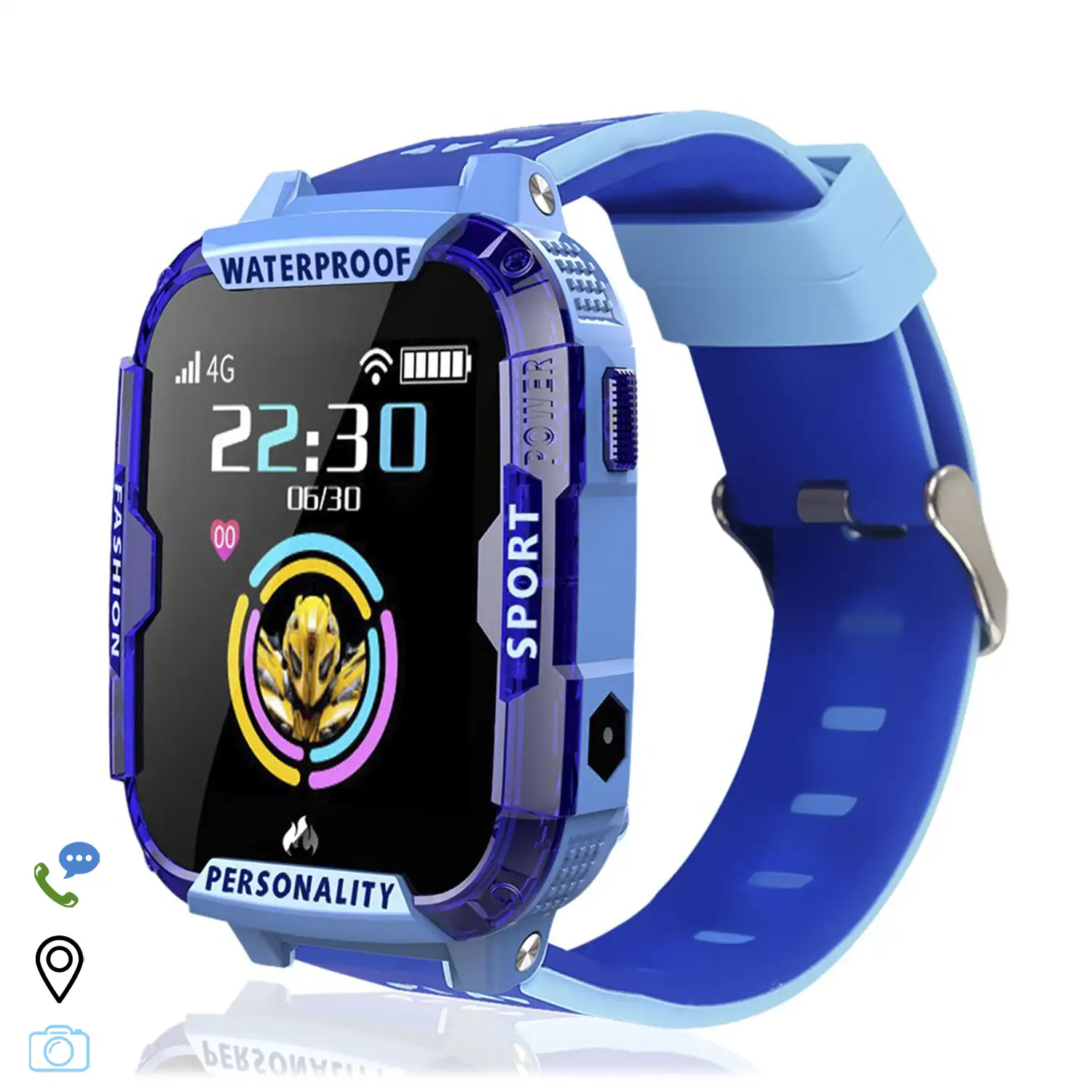 Smartwatch T19 4G para niños, localizador de 4 vías GPS + AGPS + LBS + WiFi