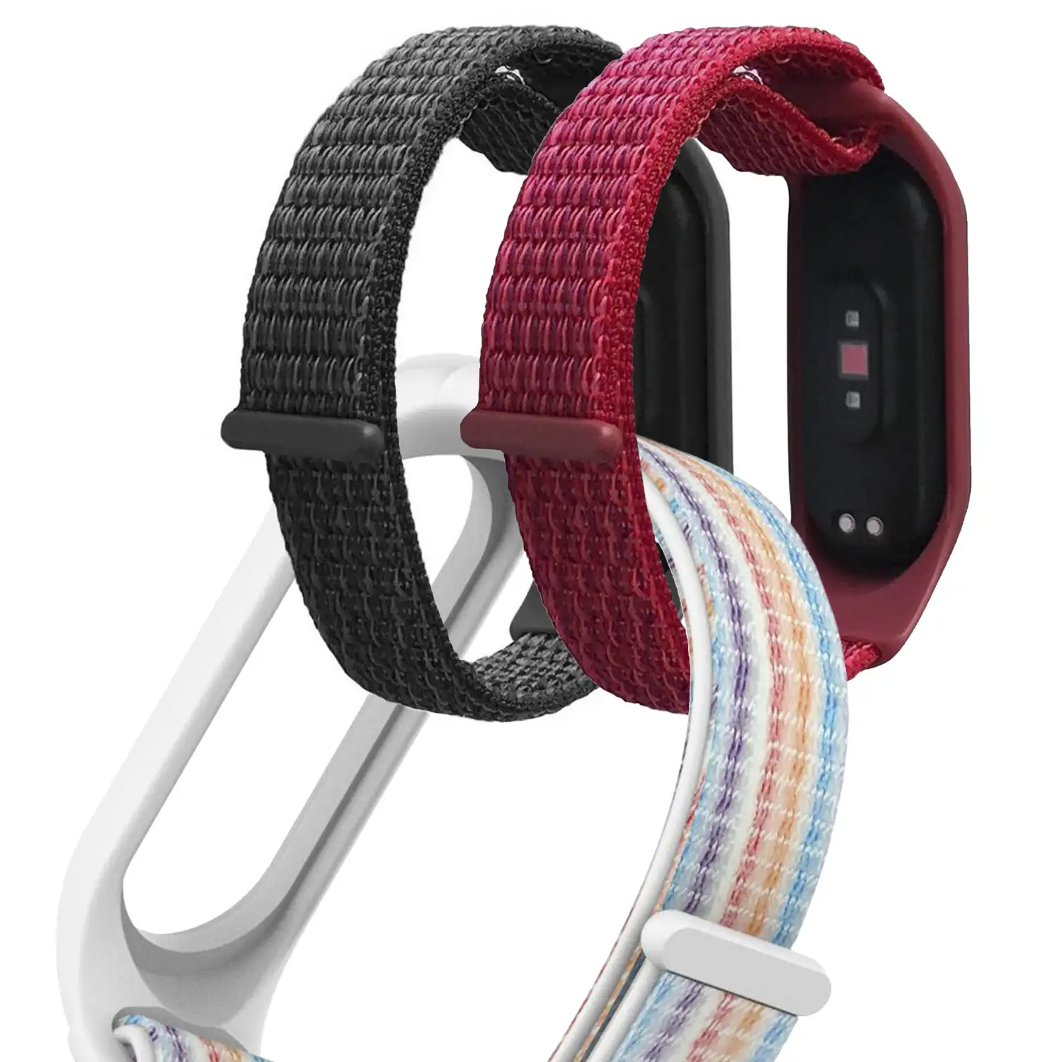 Correa de nylon con cierre de velcro Compatible con Xiaomi Band 3 y 4