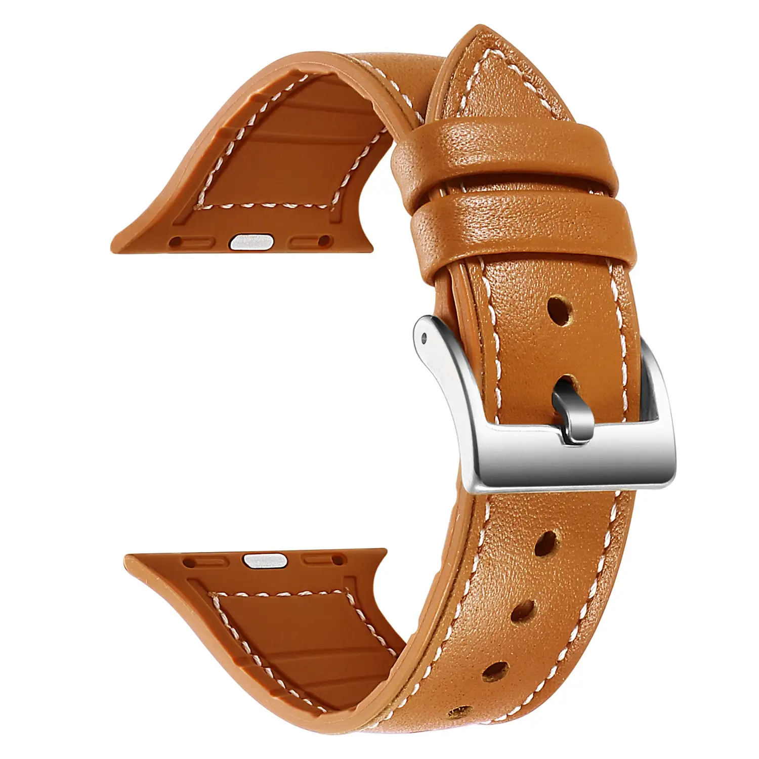 Correa de cuero genuino compatible iWatch 42mm / 44mm