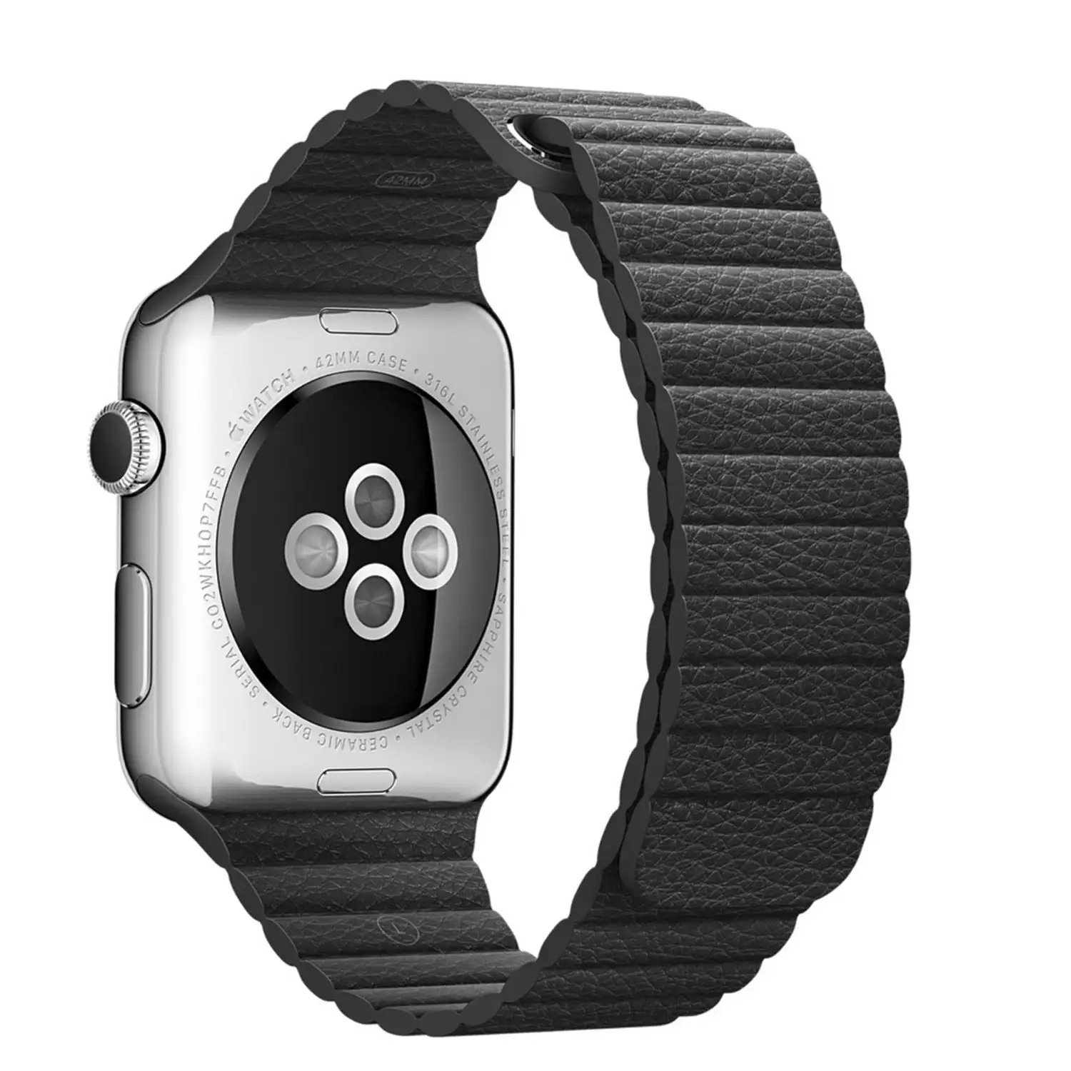 Correa de Cuero sintetico con cierre de ojal y ajuste por magnetismo compatible iWatch 42mm / 44mm