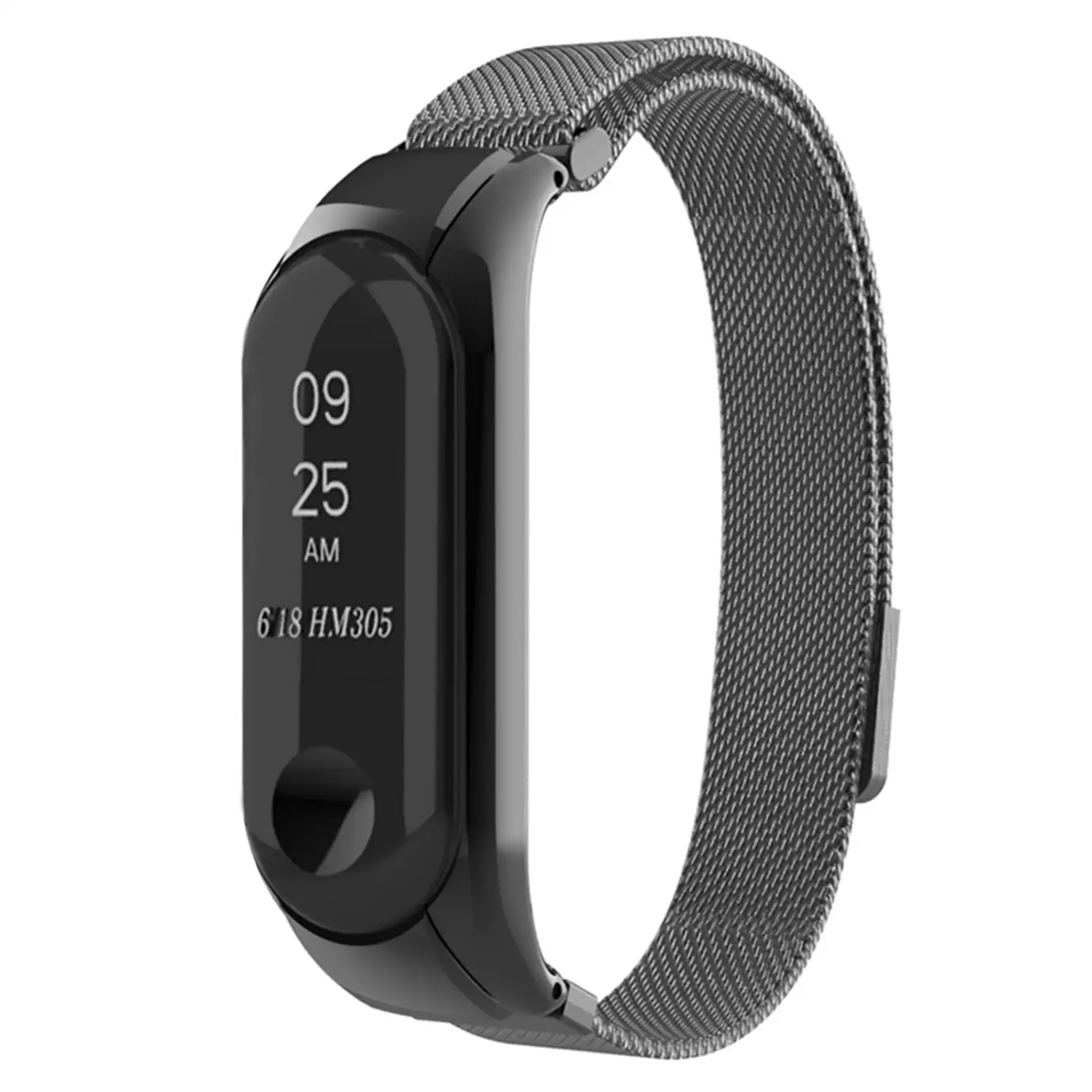 Correa milanesa con carcasa metalica y cierre magnético compatible Xiaomi Band M3 y M4