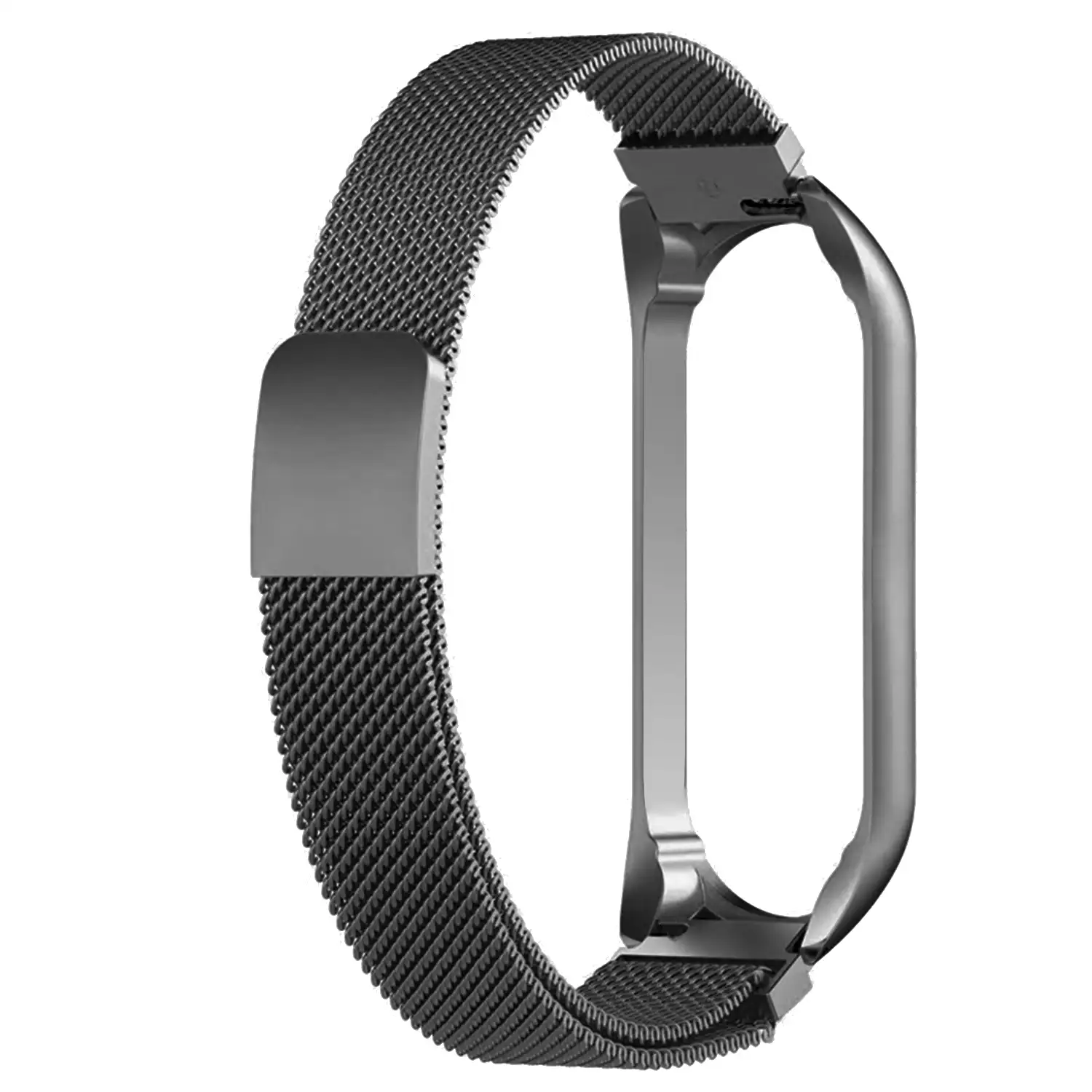 Correa milanesa con carcasa metalica y cierre magnético compatible Xiaomi Band M3 y M4