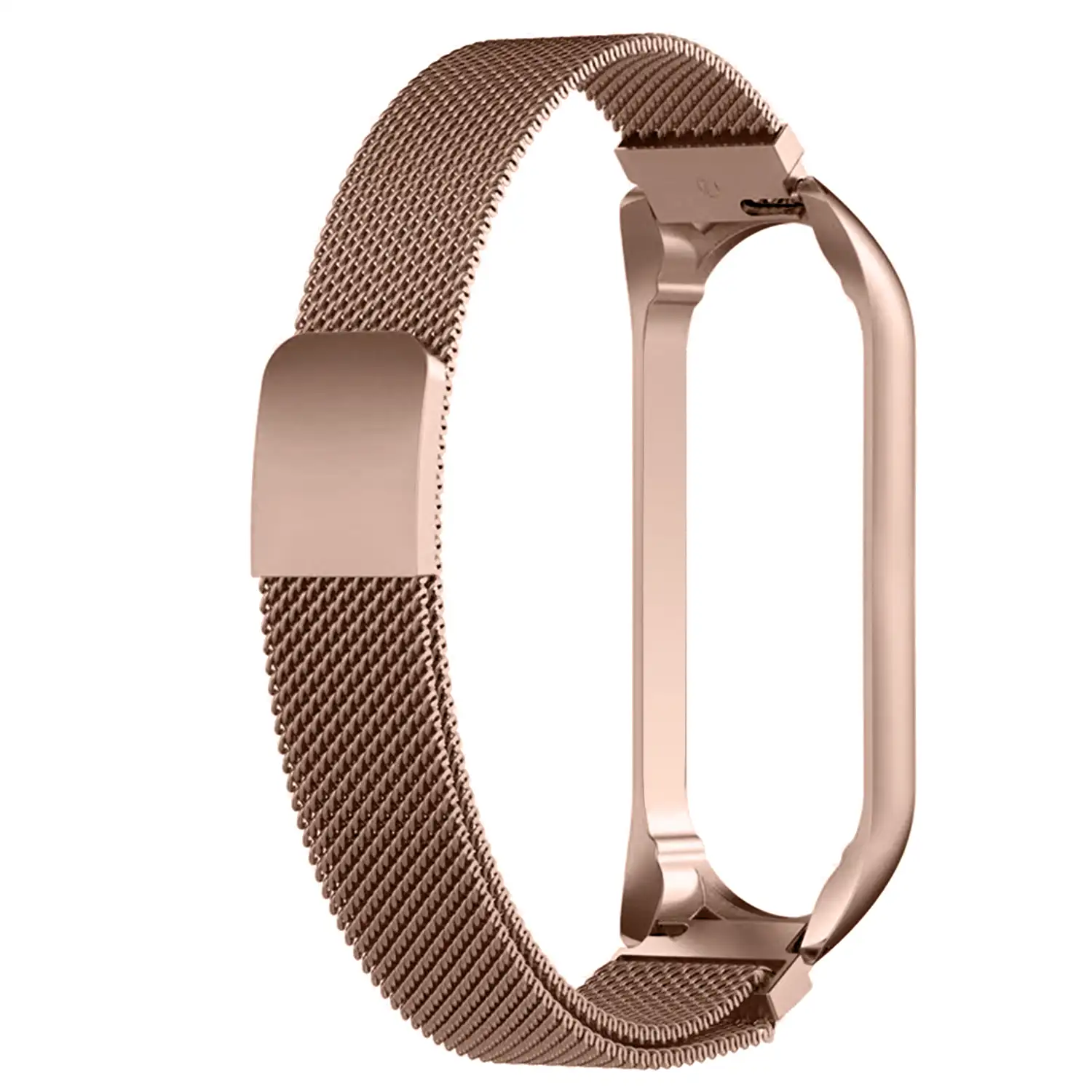 Correa milanesa con carcasa metalica y cierre magnético compatible Xiaomi Band M3 y M4