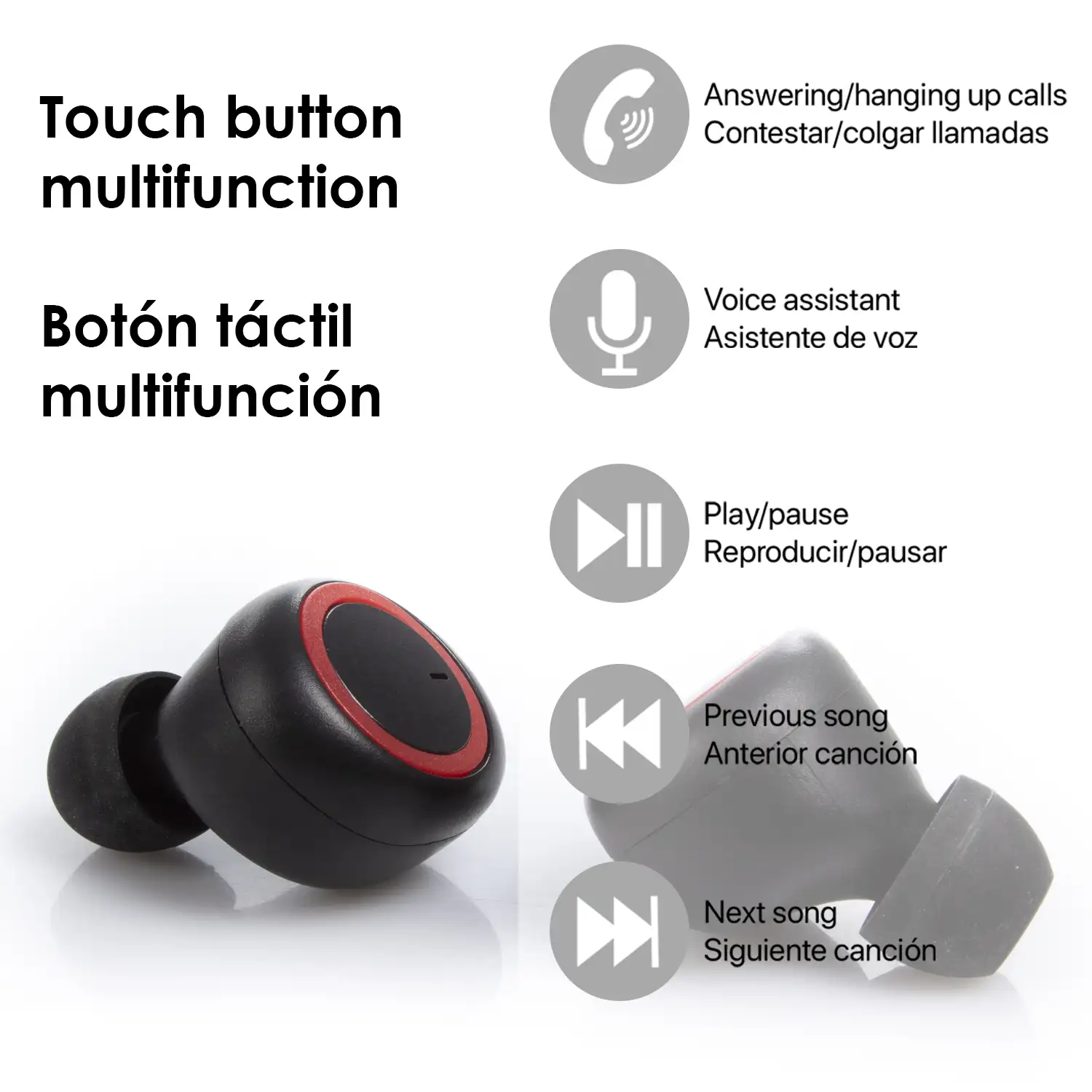 Auriculares TWS M2 Bluetooth 5.0 con base de carga de 350mAh