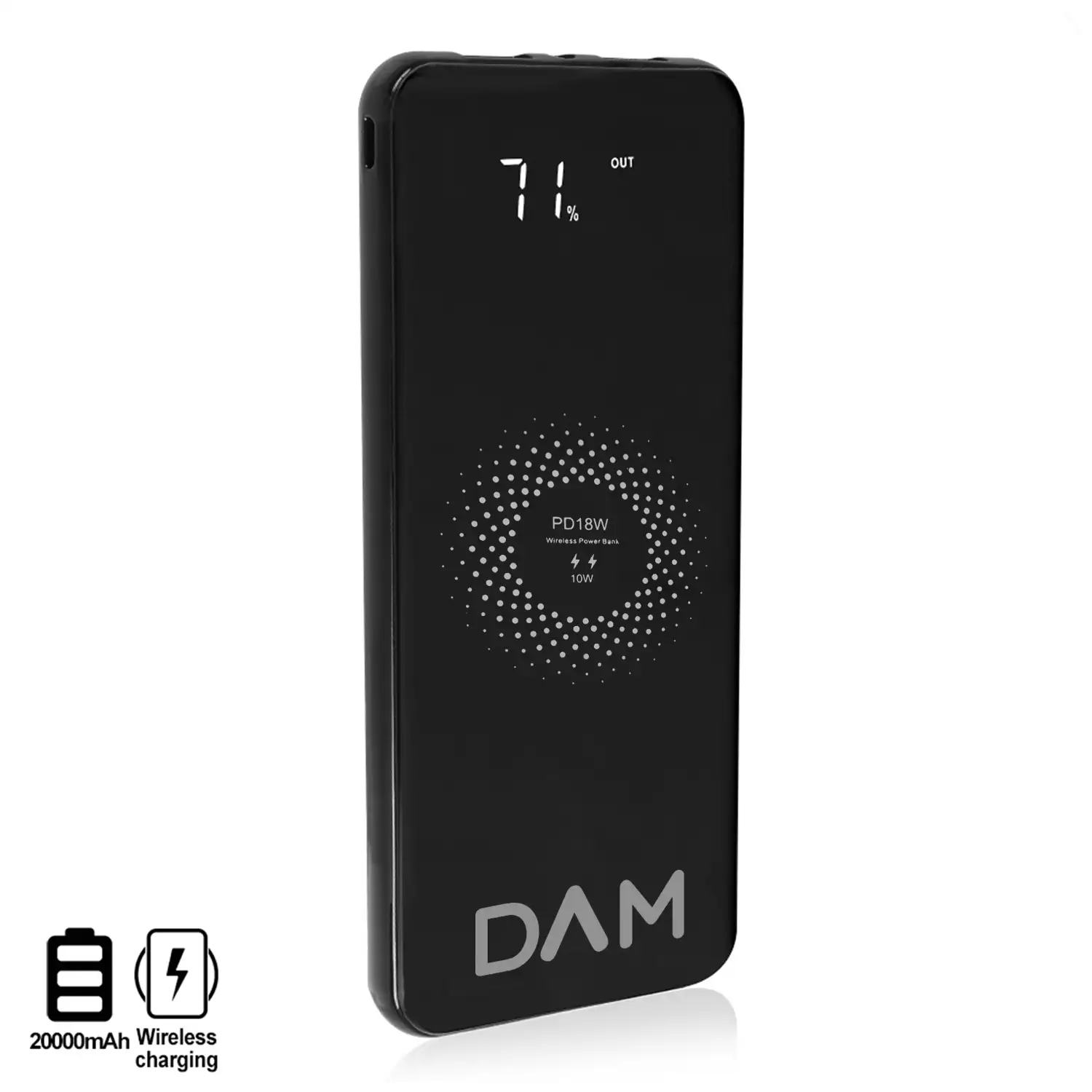 Powerbank con carga inalámbrica Qi WP03 20.000mAh