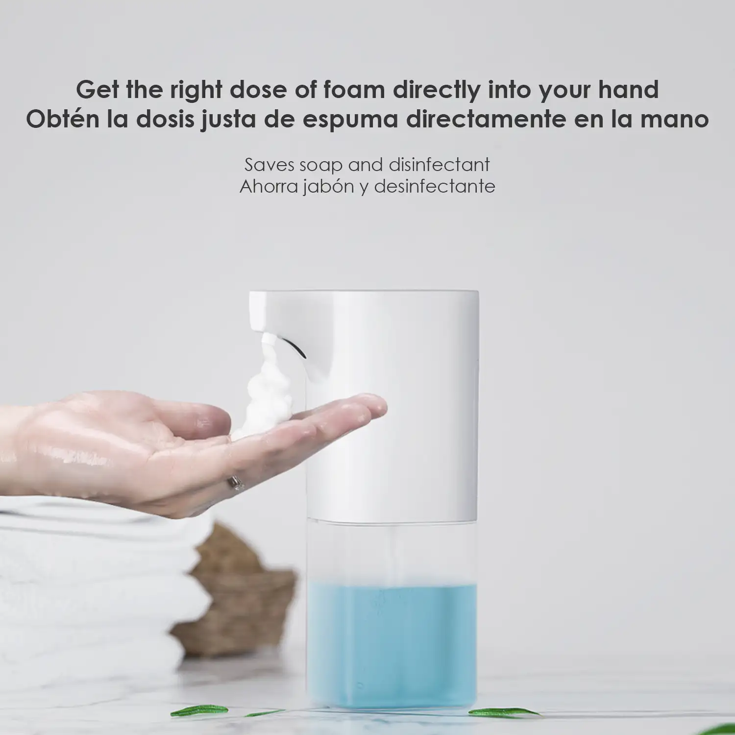 Dispensador automático por infrarrojos de jabón y gel, 300ml