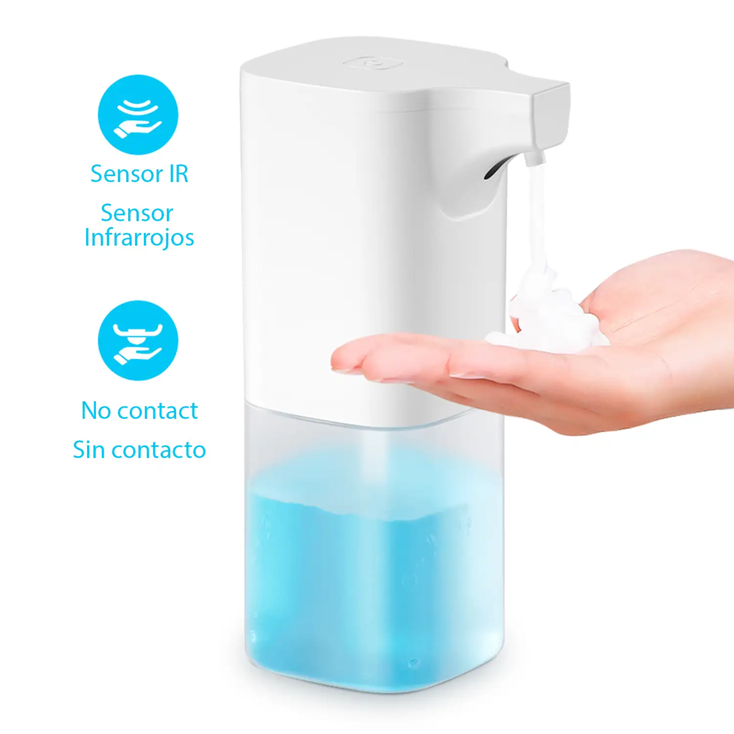 Dispensador automático por infrarrojos de jabón y gel, 300ml
