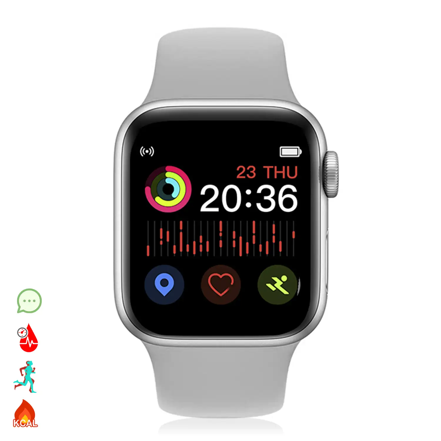 Smartwatch X6 con modo multideportivo, llamadas bluetooth manos libres y notificaciones para iOS y Android