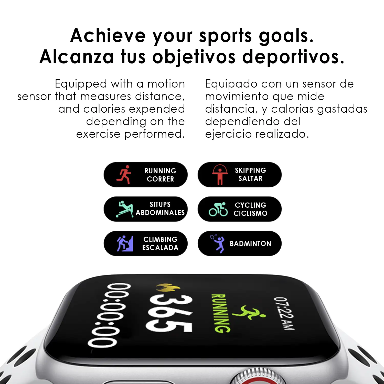 Smartwatch X6 con modo multideportivo, llamadas bluetooth manos libres y notificaciones para iOS y Android