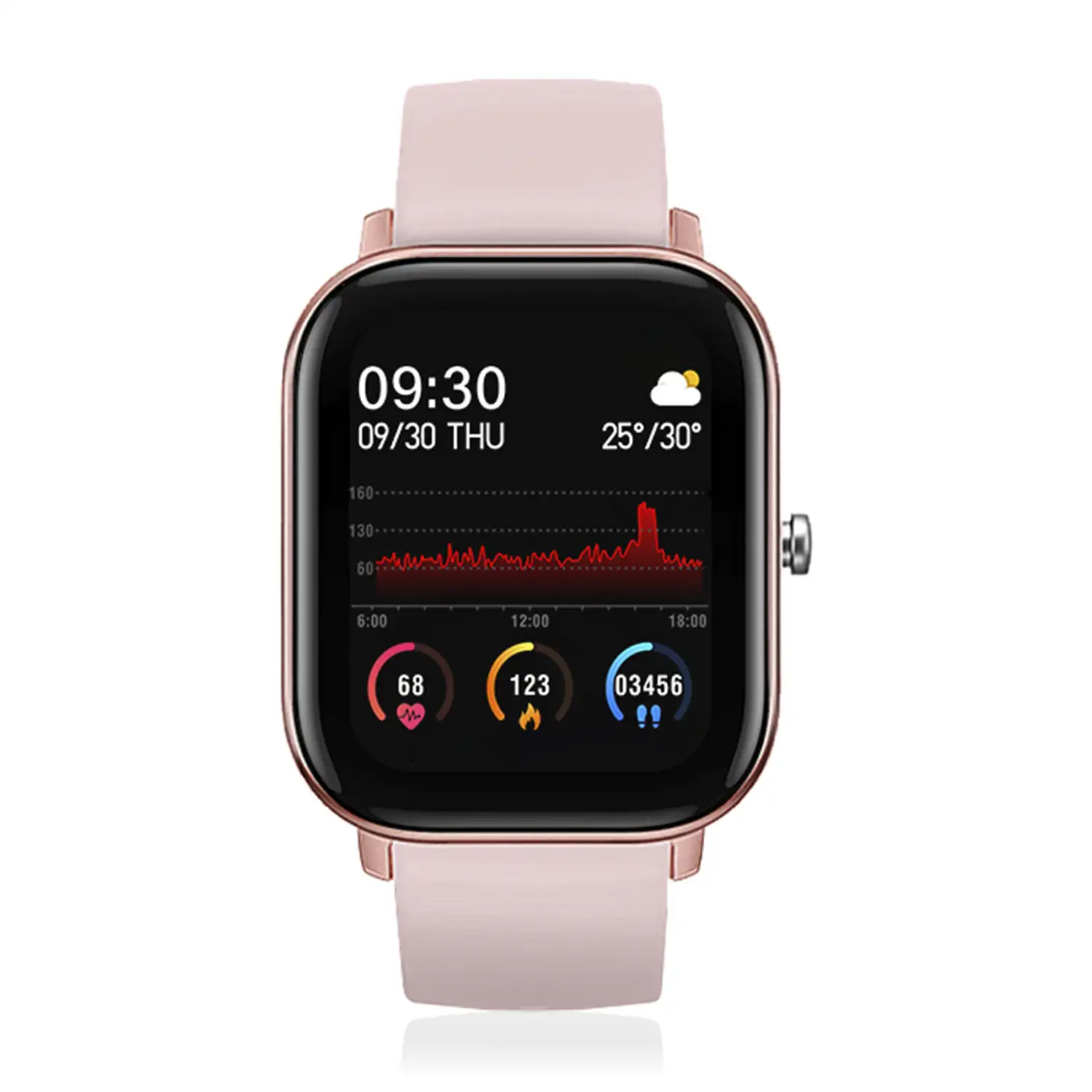 Smartwatch AK-P8 con monitorización de ritmo cardiaco, presión sanguínea, oxígeno en sangre, modo multideportivo y notificaciones.