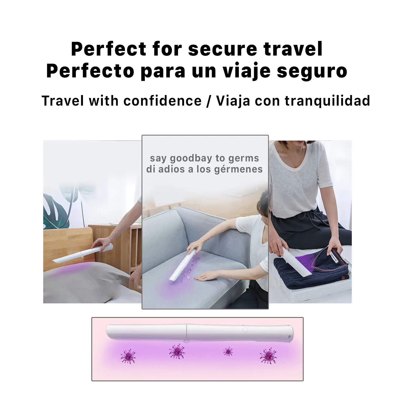 Lámpara UVC plegable portátil