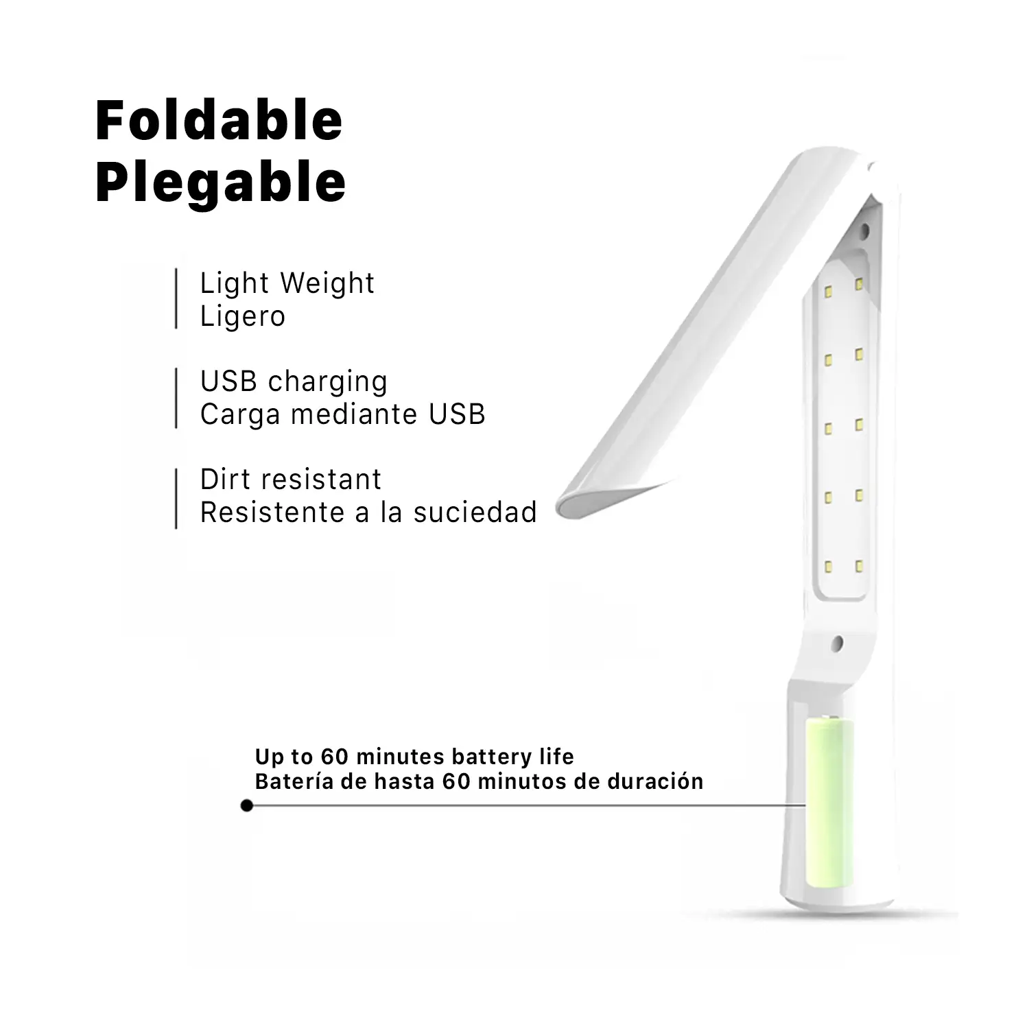 Lámpara UVC plegable portátil