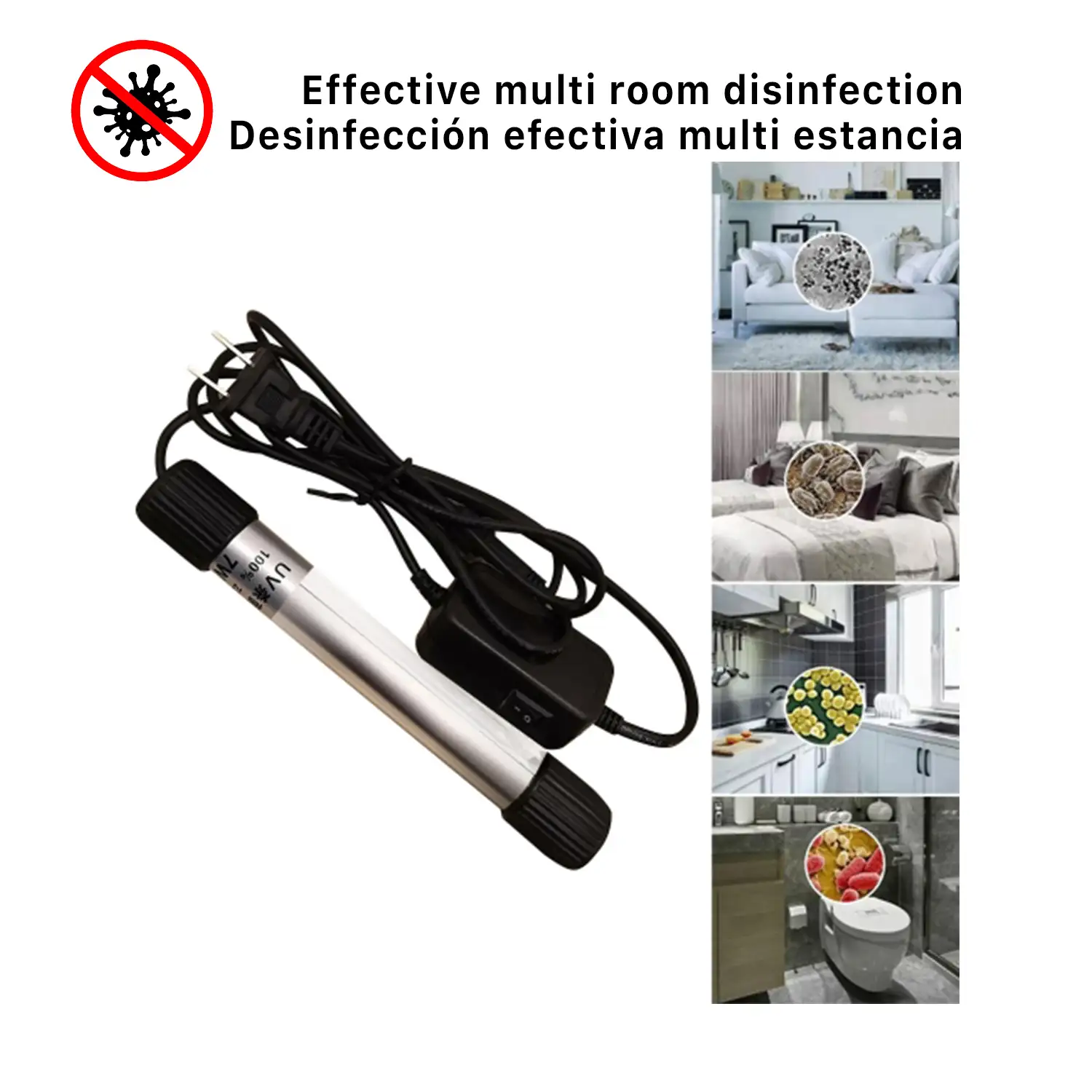 Lámpara UVC con cable doméstica