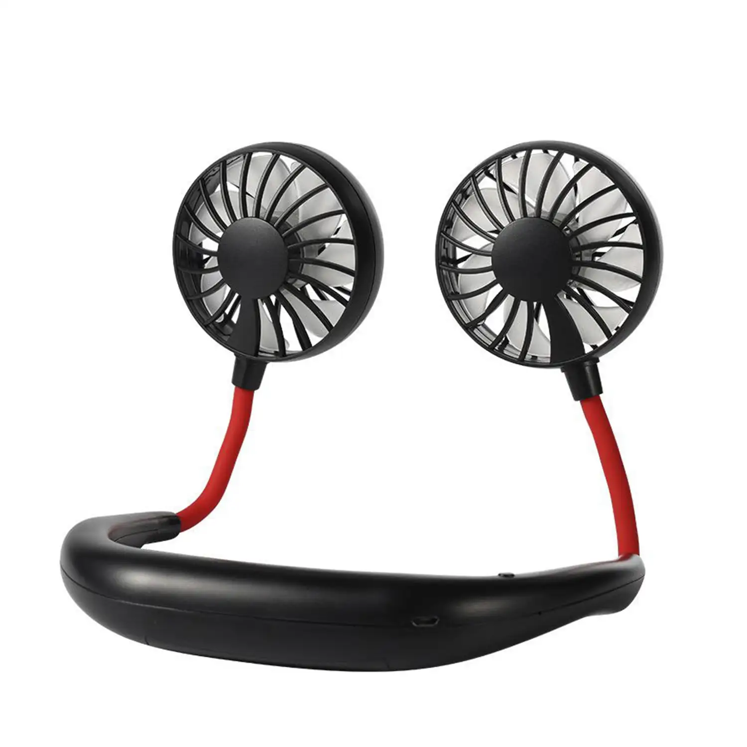 Mini ventilador dual diadema cuello con bateria recargable