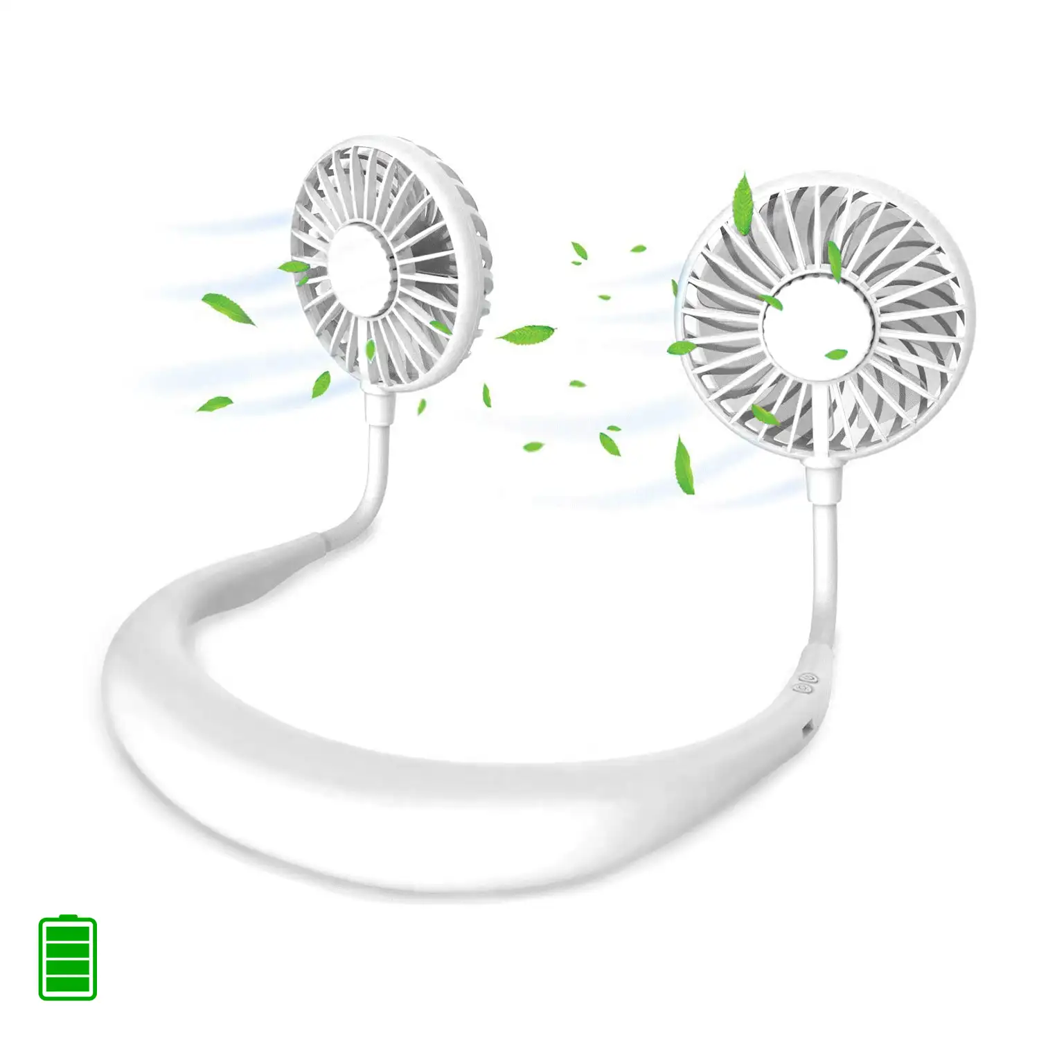 Mini ventilador dual diadema cuello con bateria recargable