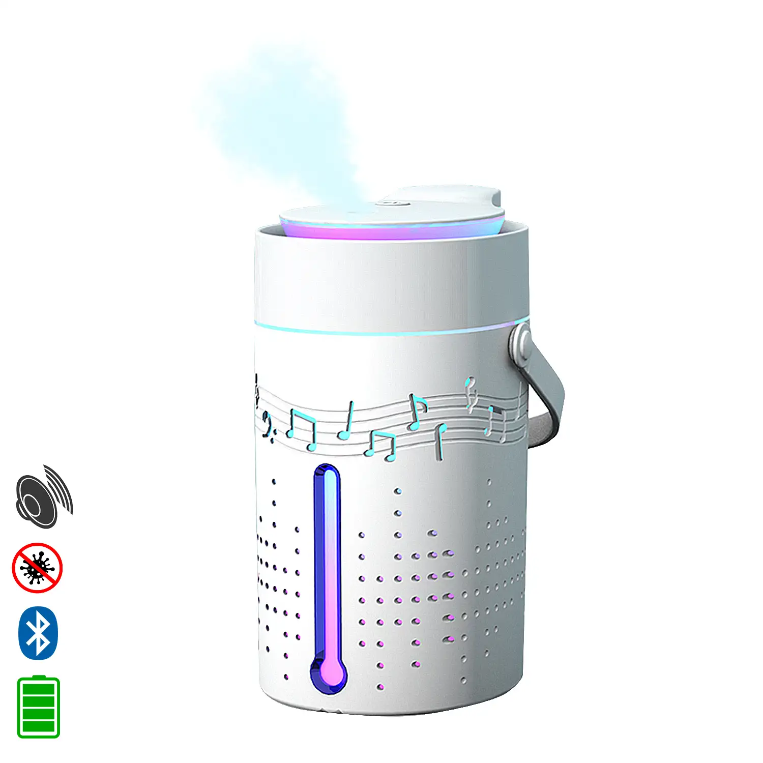 Nebulizador esterilizador multifunción (admite hidroalcohol) 1000 ml. Con altavoz bluetooth incorporado.