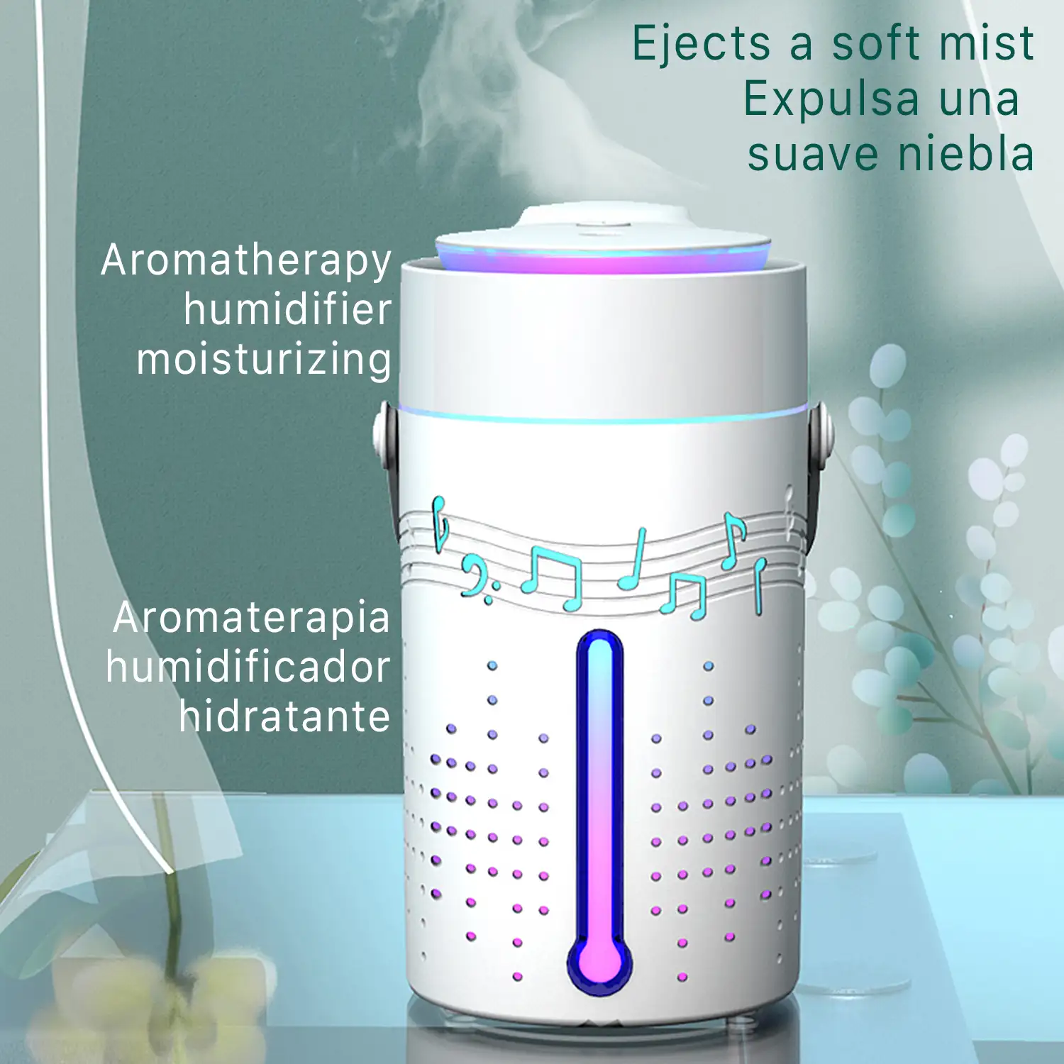 Nebulizador esterilizador multifunción (admite hidroalcohol) 1000 ml. Con altavoz bluetooth incorporado.