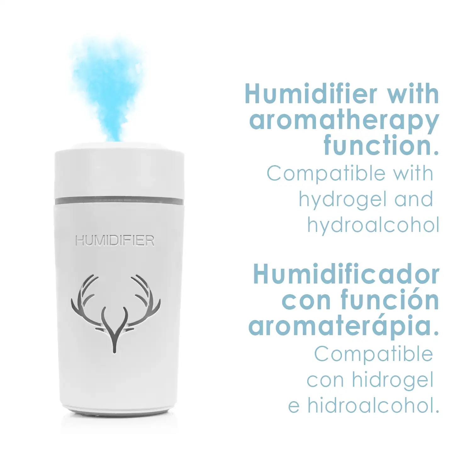 Nebulizador esterilizador multifunción (admite hidroalcohol) 500 ml. Humidificador.