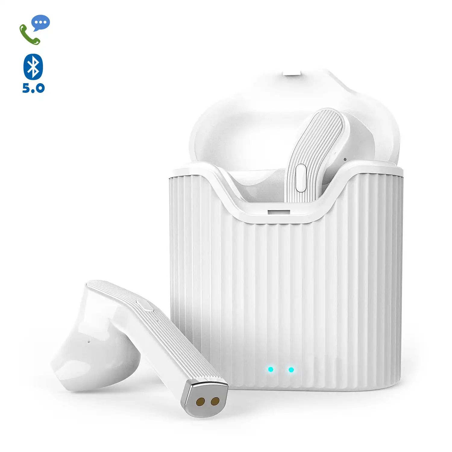 Auriculares TWS H19 Bluetooth 5.0 Caja de 350 mah+ auriculares con 40 mah.