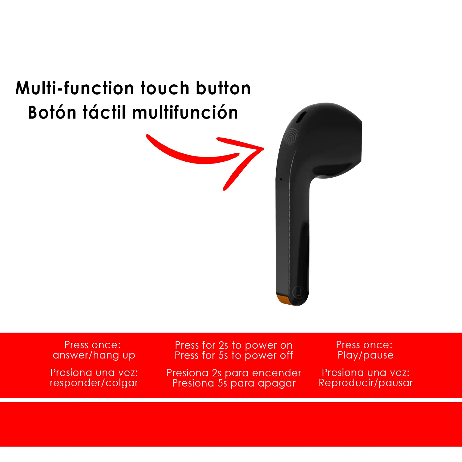 Auriculares TWS H23T Bluetooth 5.0 con display de carga. Caja de 300 mah+ auriculares con 30 mah.