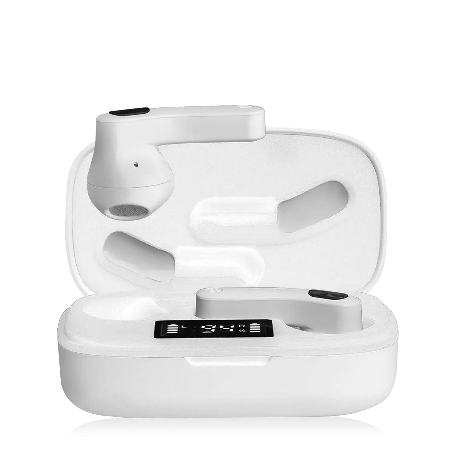 Auriculares TWS H22T Bluetooth 5.1 con display de carga. Caja de 300 mah+ auriculares con 30 mah.