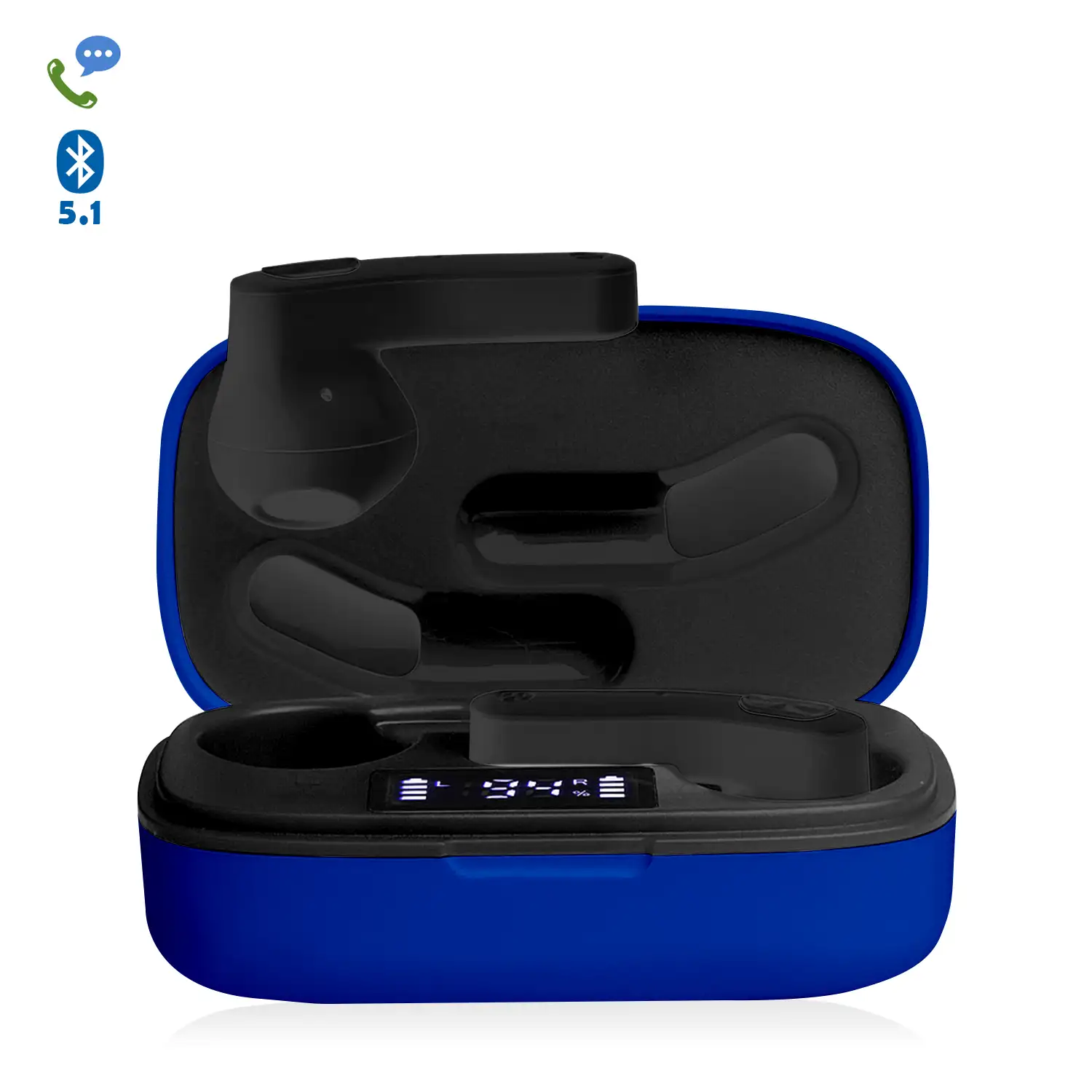 Auriculares TWS H22T Bluetooth 5.1 con display de carga. Caja de 300 mah+ auriculares con 30 mah.