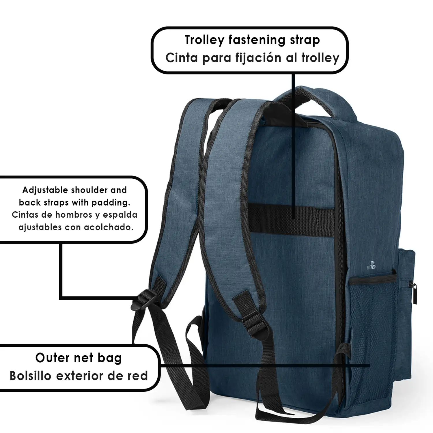 Mochila con bolsillo en la espalda online