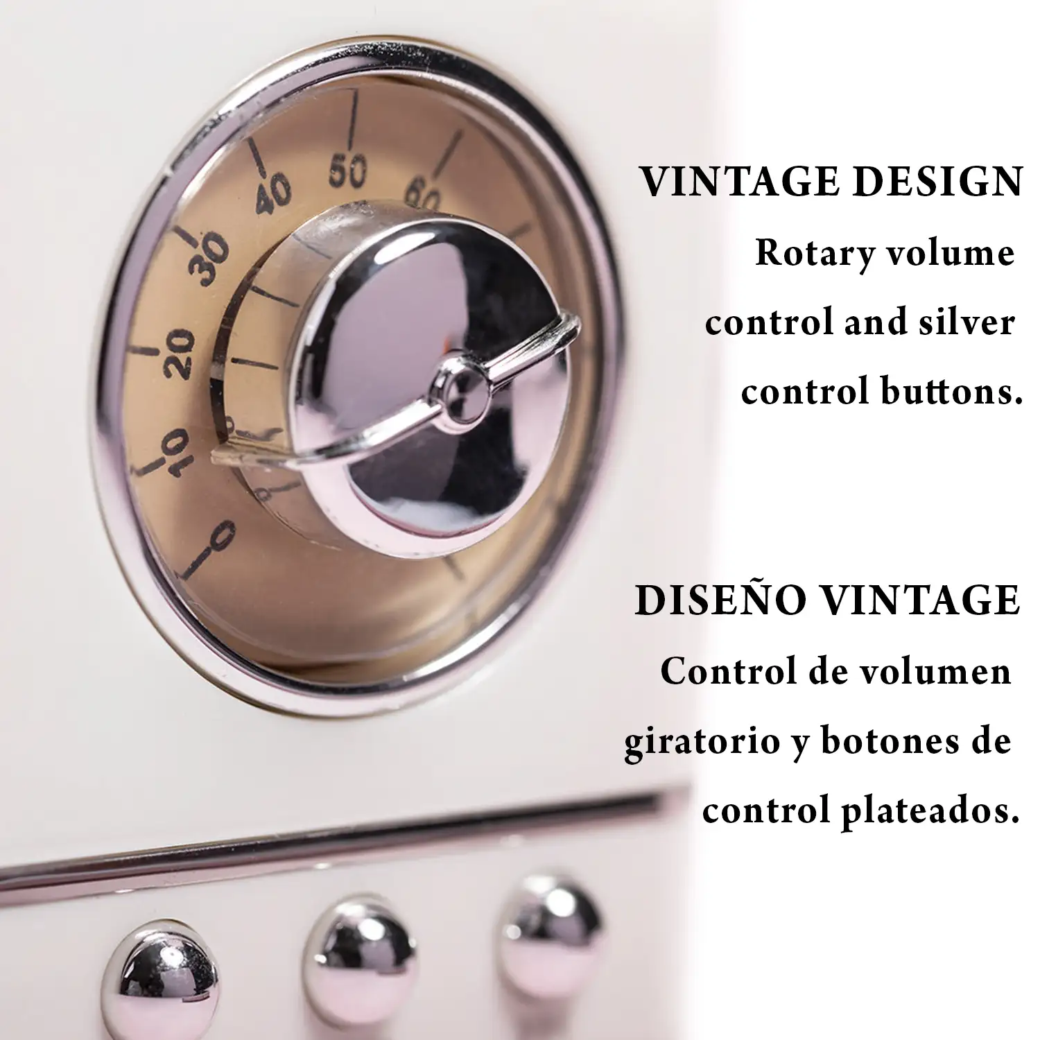 Altavoz bluetooth Klide diseño retro, con radio FM, lector USB y tarjeta micro SD, manos libres