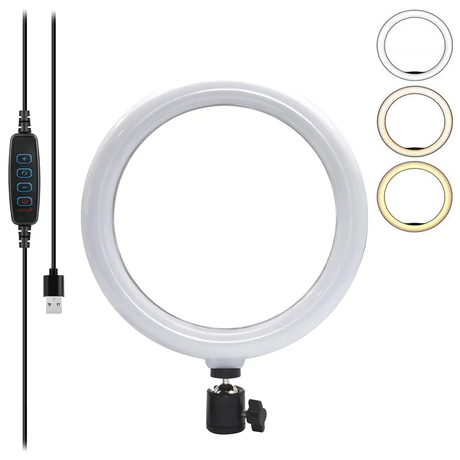 Anillo led estudio de 6,2 pulgadas (16 cms) con control remoto.