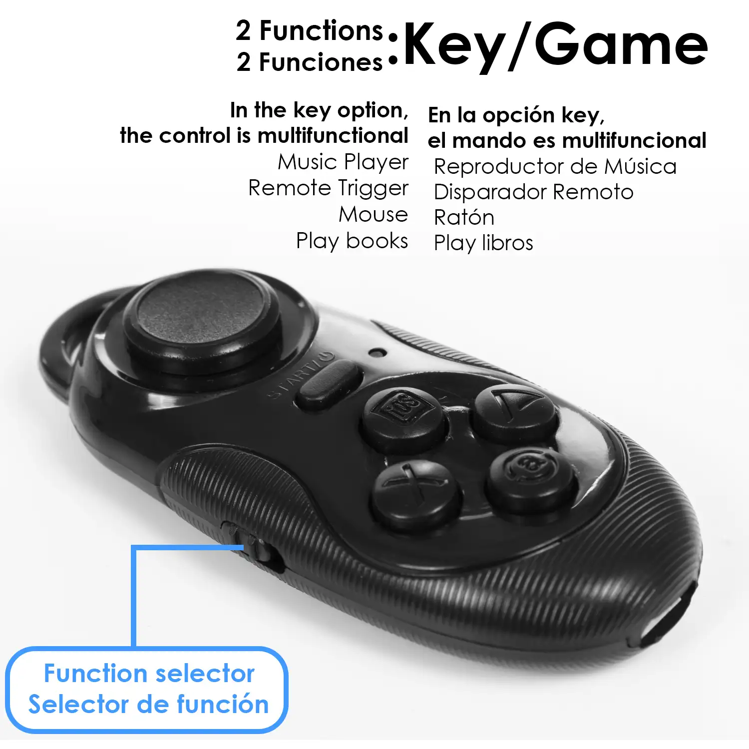 Mando gamepad con conexión Bluetooth 4.0. para móviles.