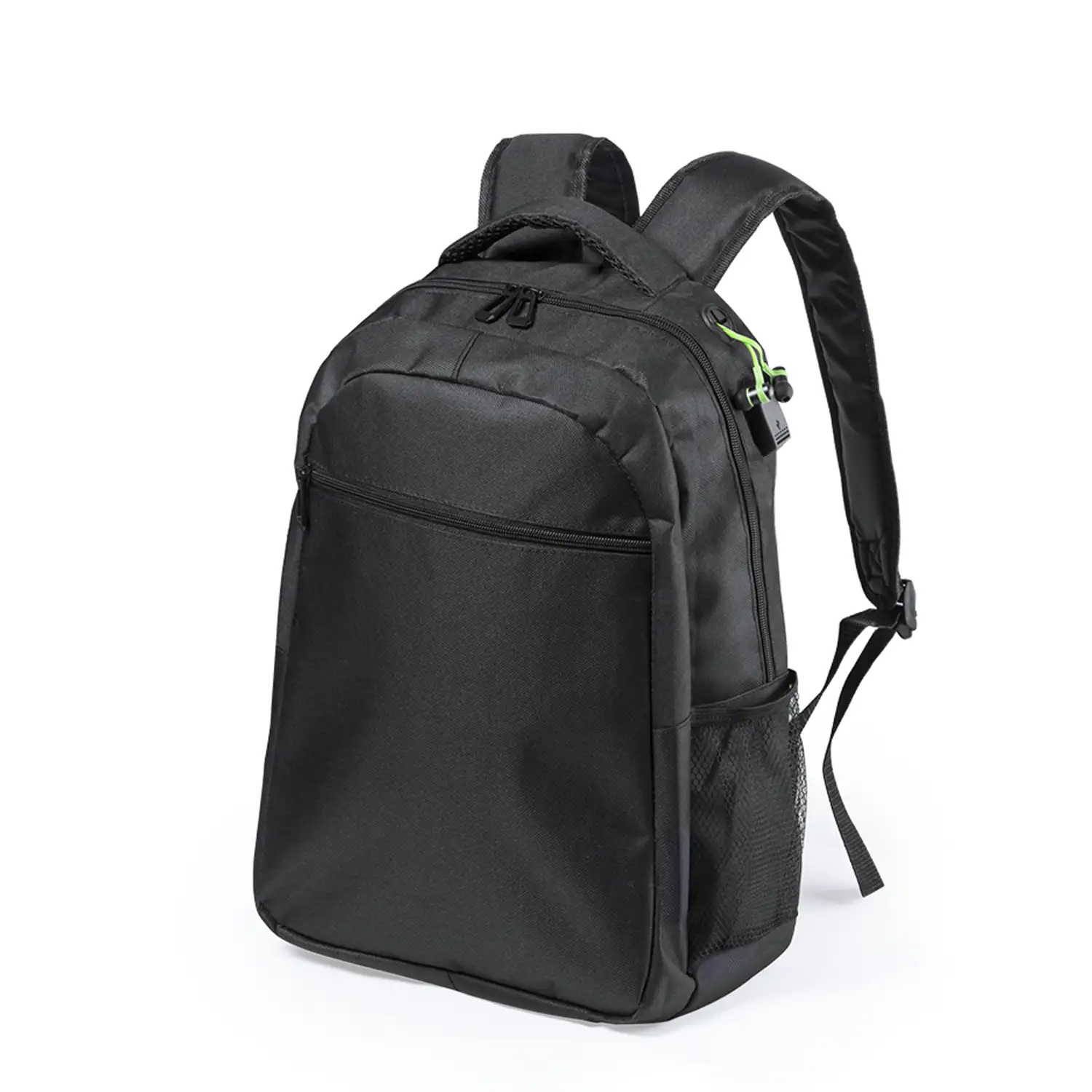Mochila impermeable con salida de USB y orifício para auriculares.