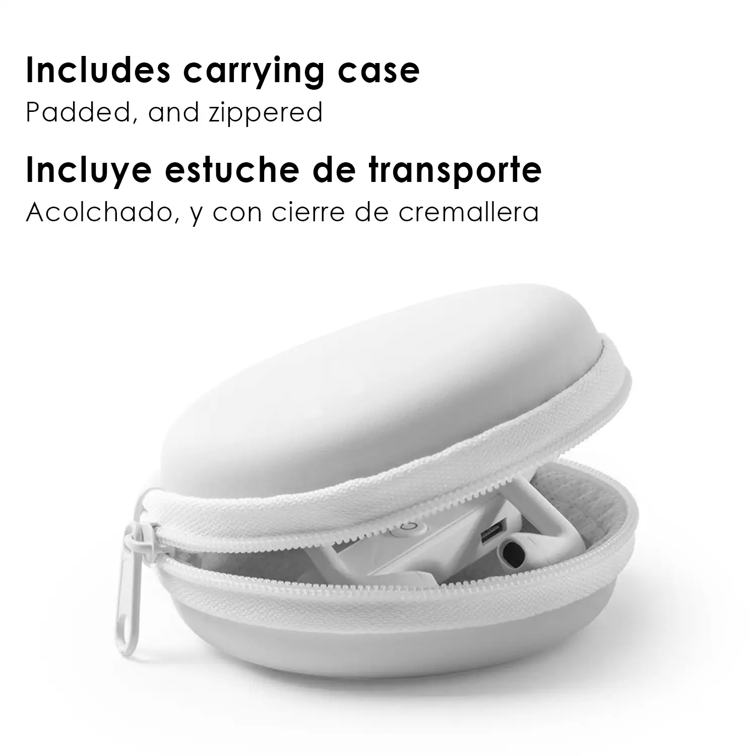 Auriculares intraurales con conexión Bluetooth 4.1. y estuche de transporte.